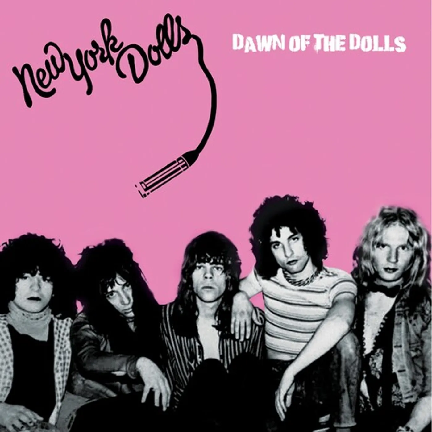 New York Dolls DAWN OF THE DOLLS - PINK/BLACK SPLATTER Vinyl Record