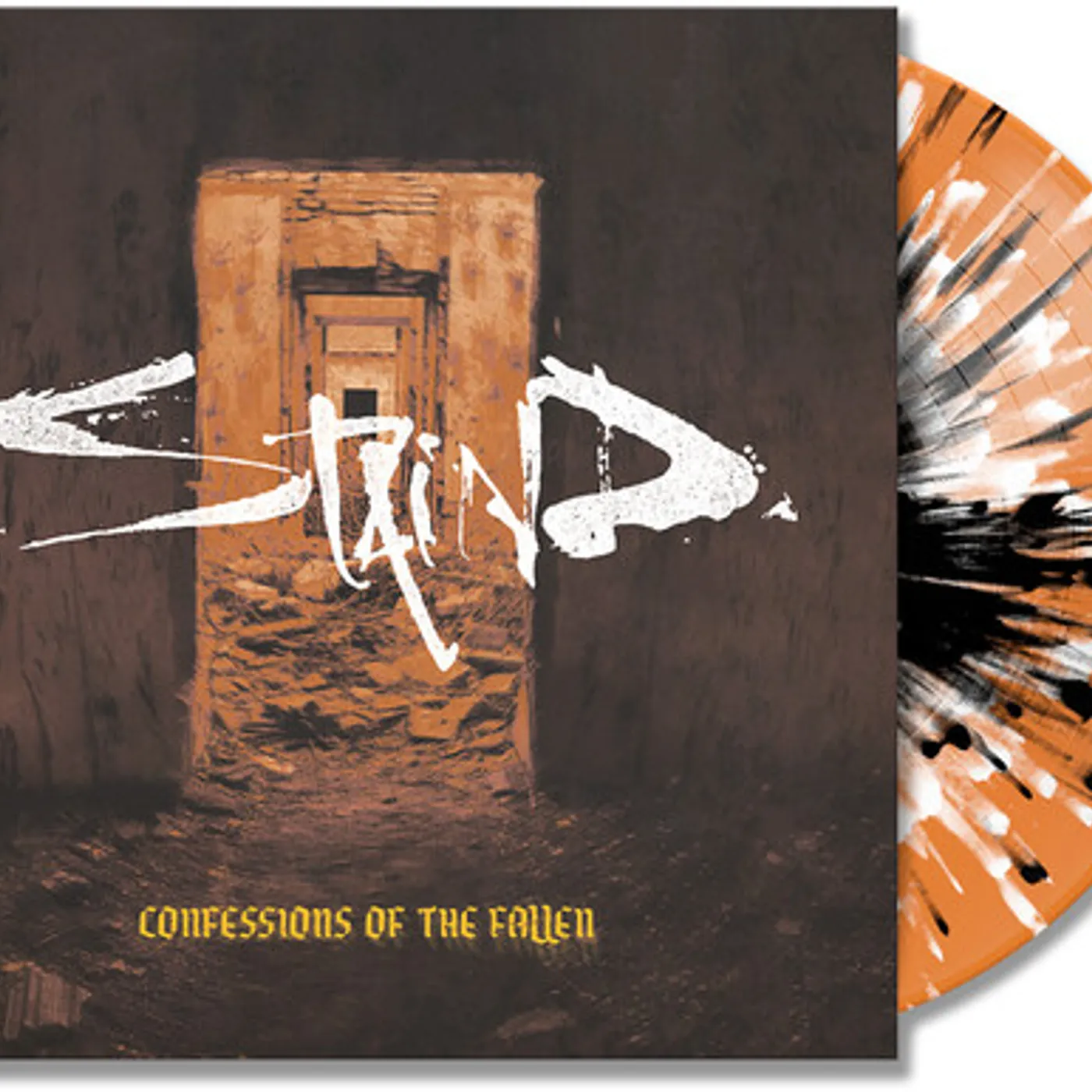 Staind  Confessions Of The Fallen (Orange w/ Black and White Splatter) Vinyl Record