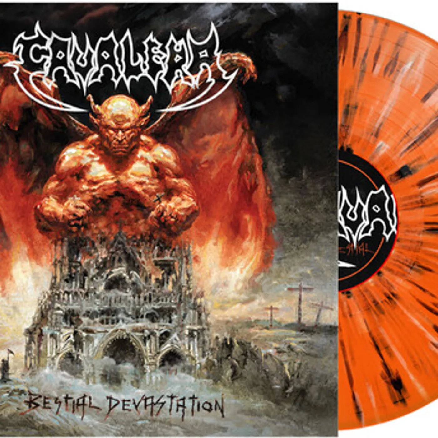Cavalera Conspiracy BESTIAL DEVASTATION - ORANGE BLACK & WHITE Vinyl Record