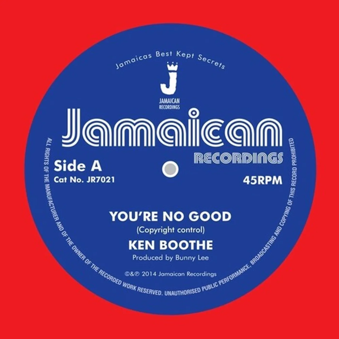 Ken Boothe YOU'RE NO GOOD / OUT OF ORDER DUB Vinyl Record