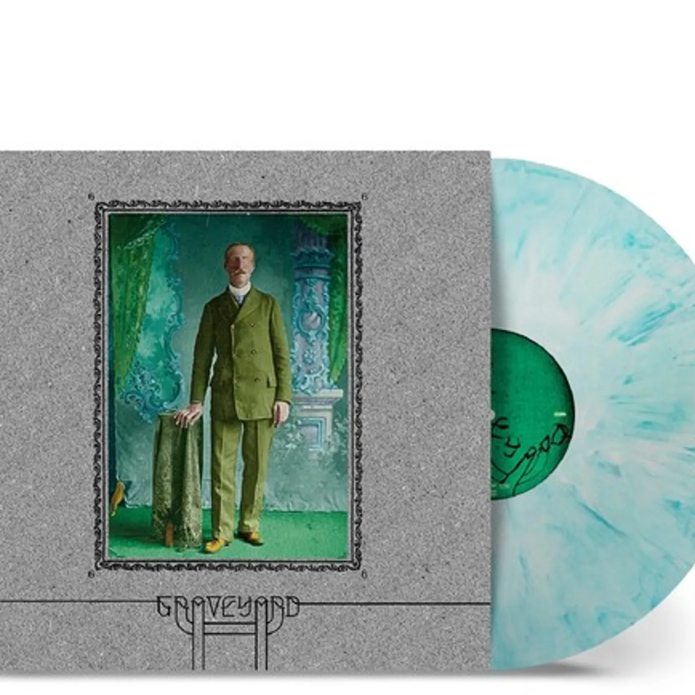 Graveyard 6 - WHITE & SKY BLUE MARBLE Vinyl Record