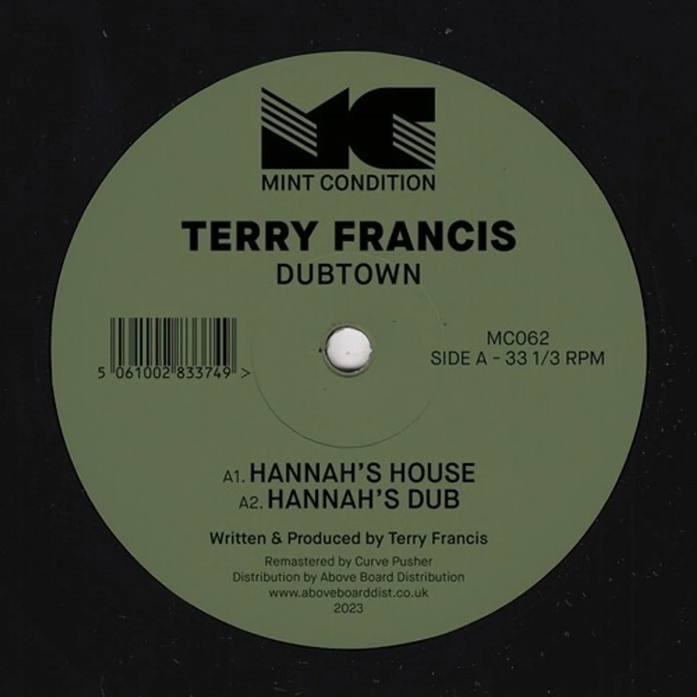 Terry Francis DUBTOWN Vinyl Record