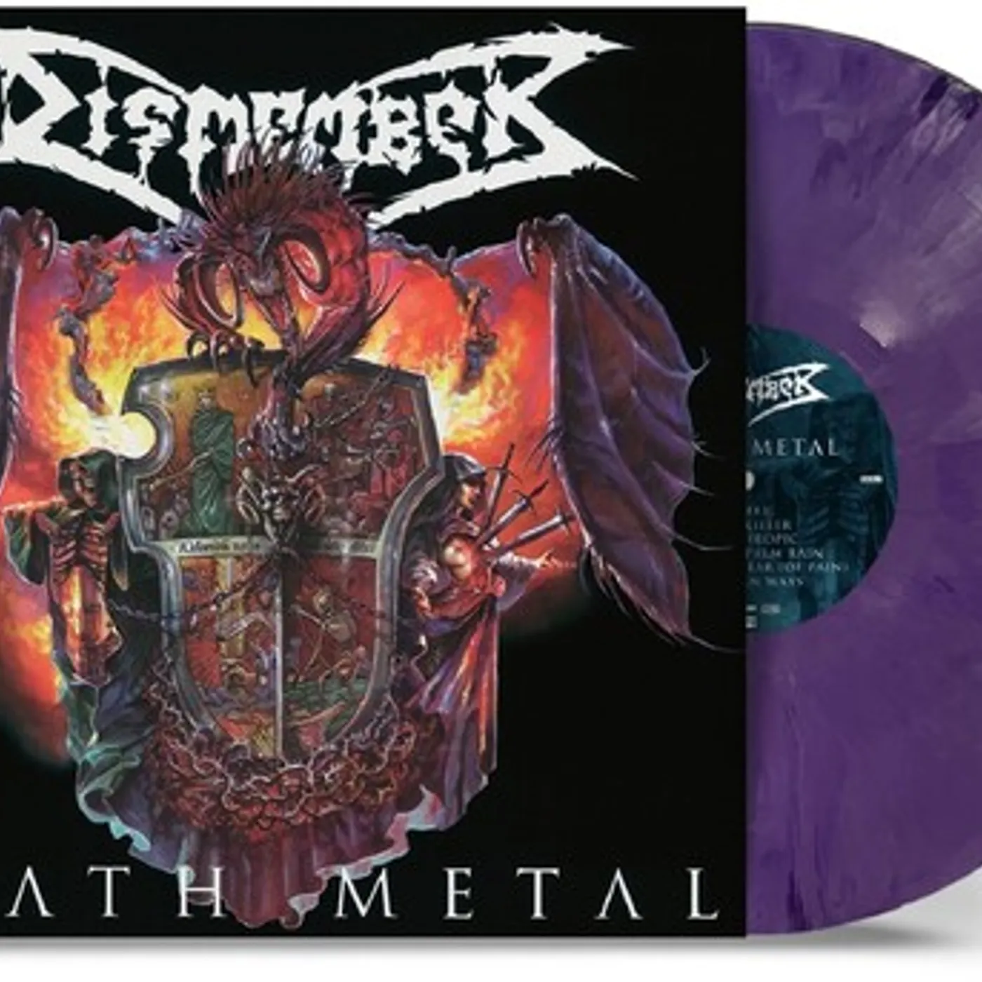 Dismember DEATH METAL - PURPLE MARBLE Vinyl Record