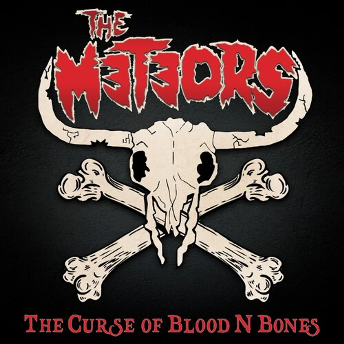 The Meteors CURSE OF BLOOD N' BONES - RED/WHITE HAZE Vinyl Record