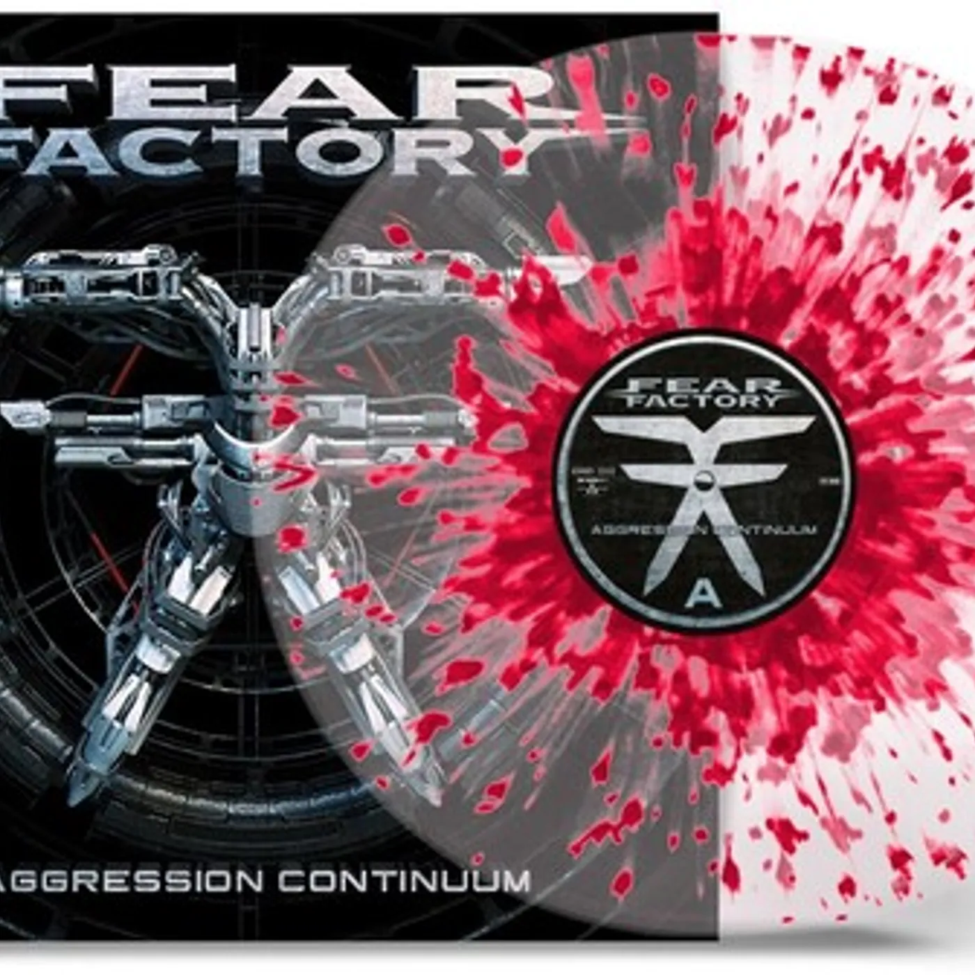 Fear Factory AGGRESSION CONTINUUM - CRYSTAL CLEAR RED Vinyl Record