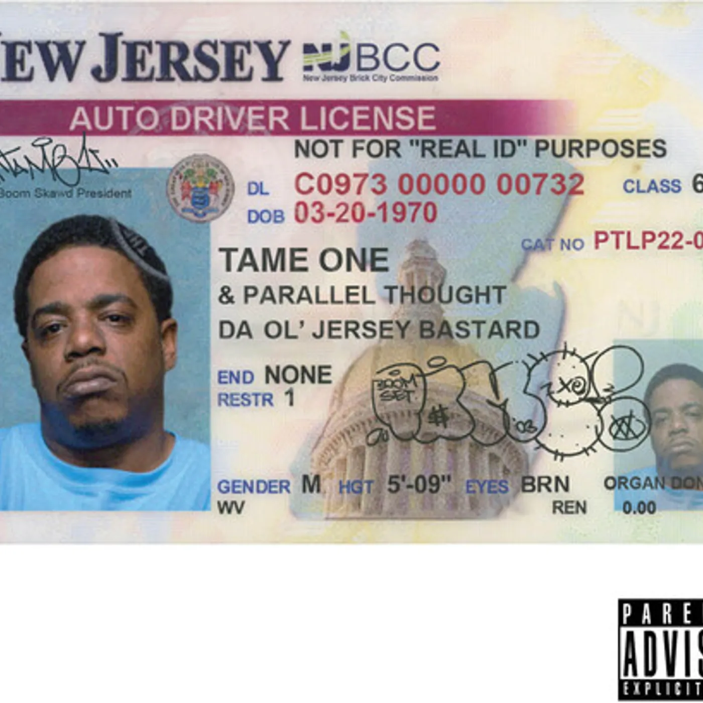 Tame One & Parallel Thought DA OL' JERSEY BASTARD (THE DEFINITIVE VERSION) Vinyl Record