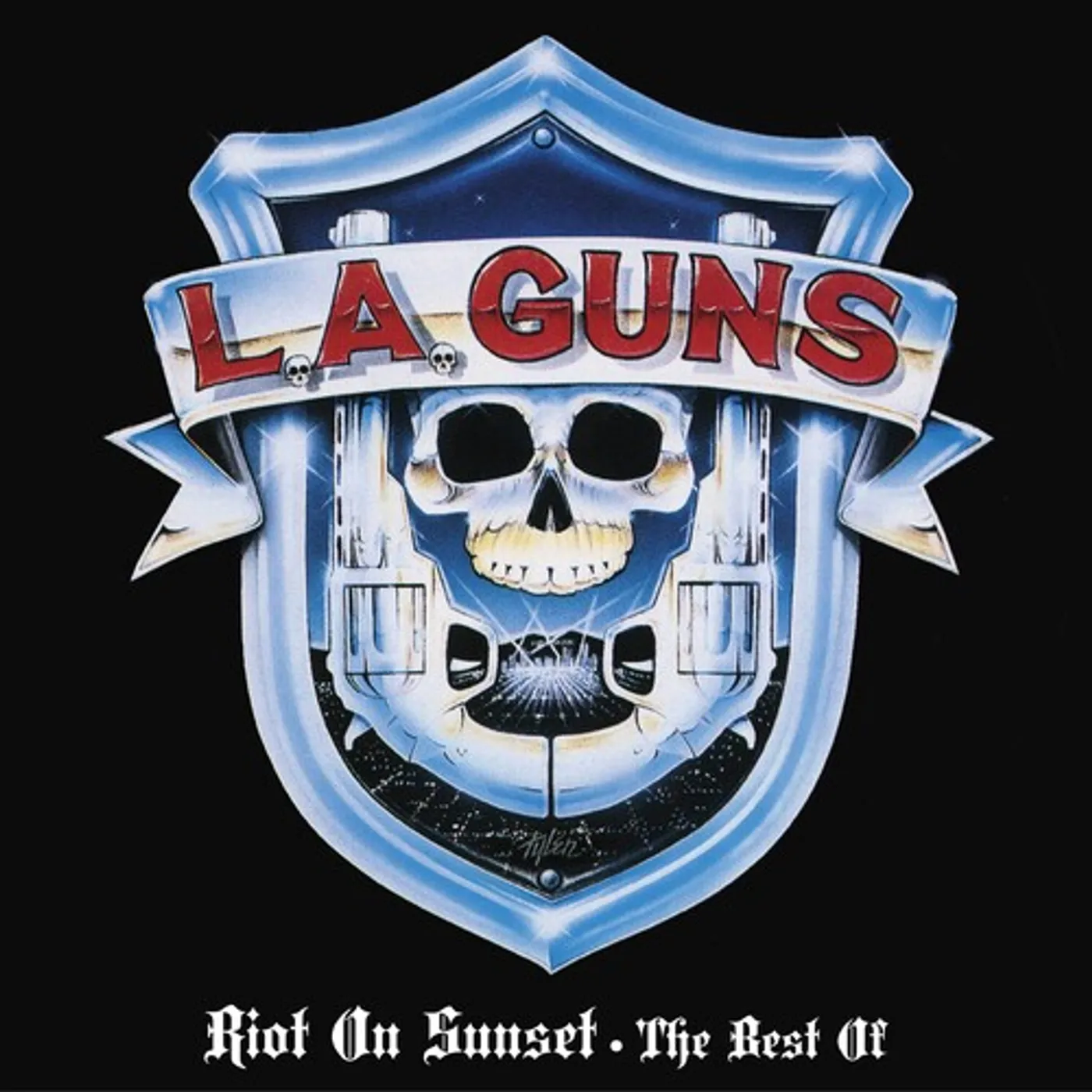 L.A. Guns RIOT ON SUNSET - THE BEST OF - PURPLE Vinyl Record