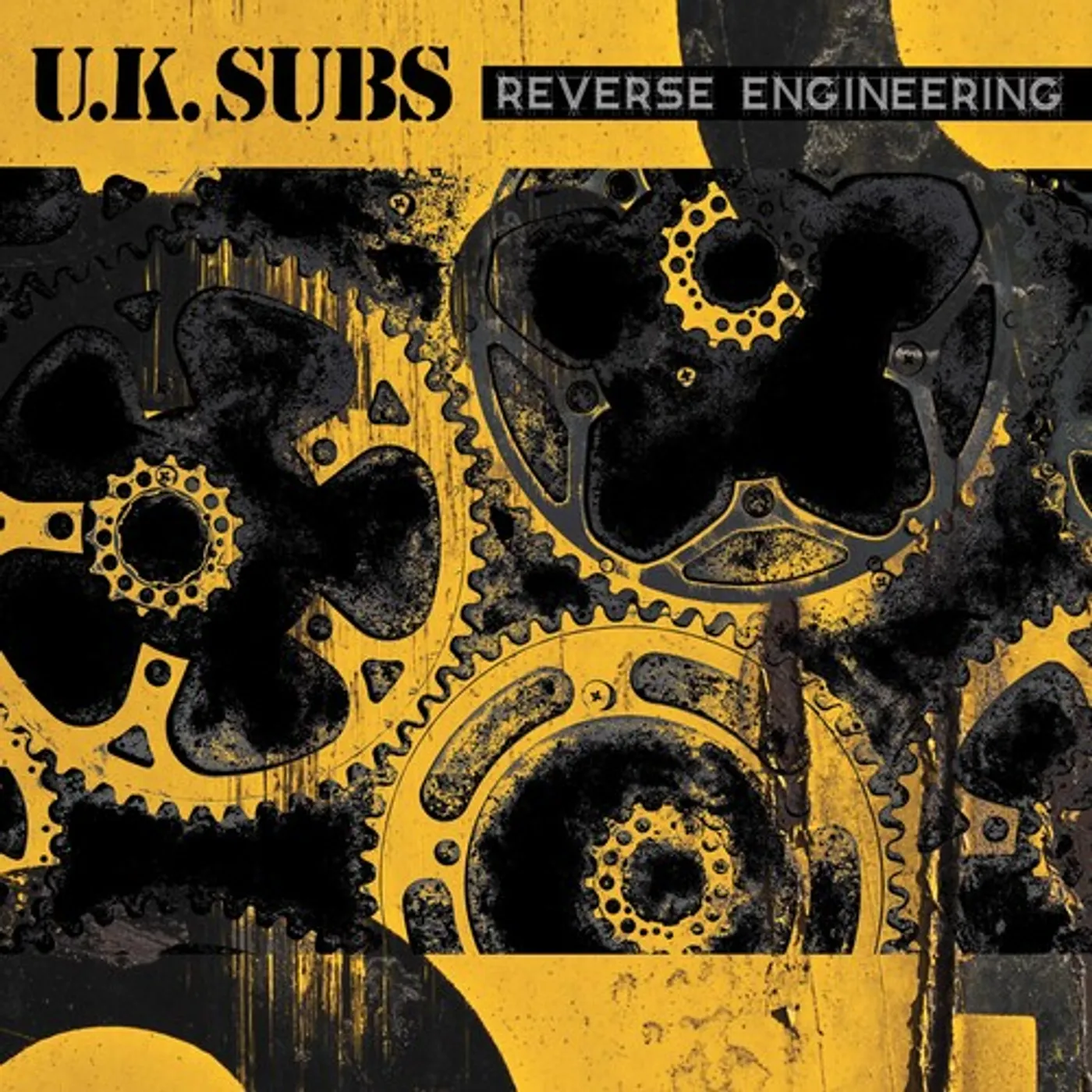 U.K. Subs Reverse Engineering - Yellow/Black Splatter Vinyl Record