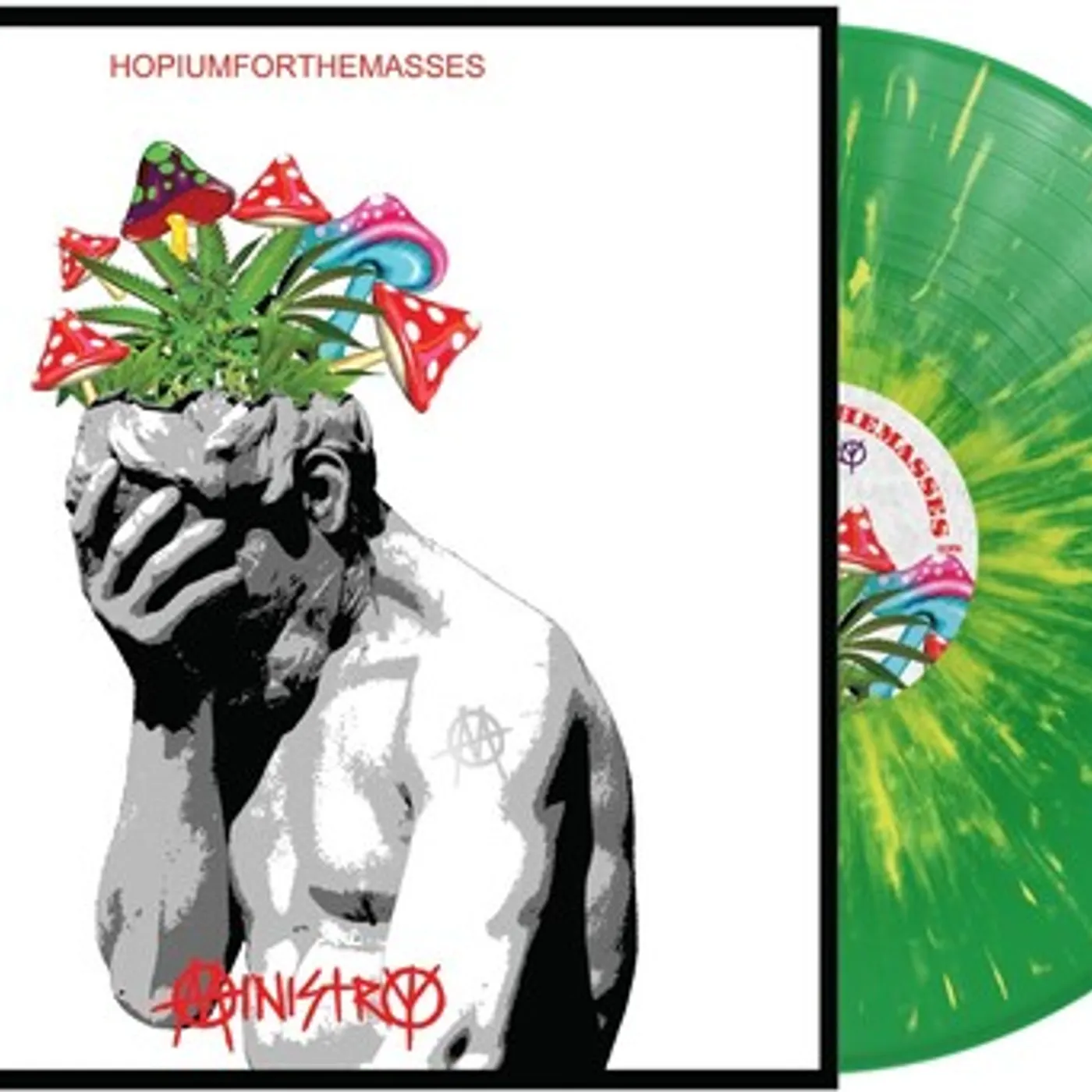 Ministry HOPIUMFORTHEMASSES - GREEN & YELLOW SPLATTER Vinyl Record
