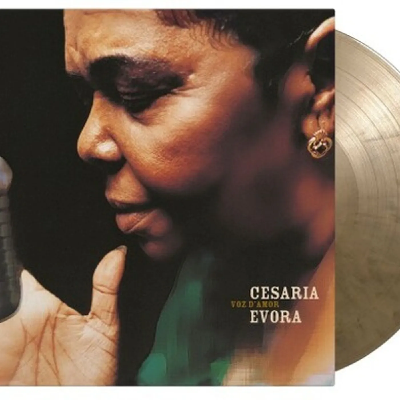 Cesária Evora Voz D'Amor (Limited Gold & Black Marble) Vinyl Record