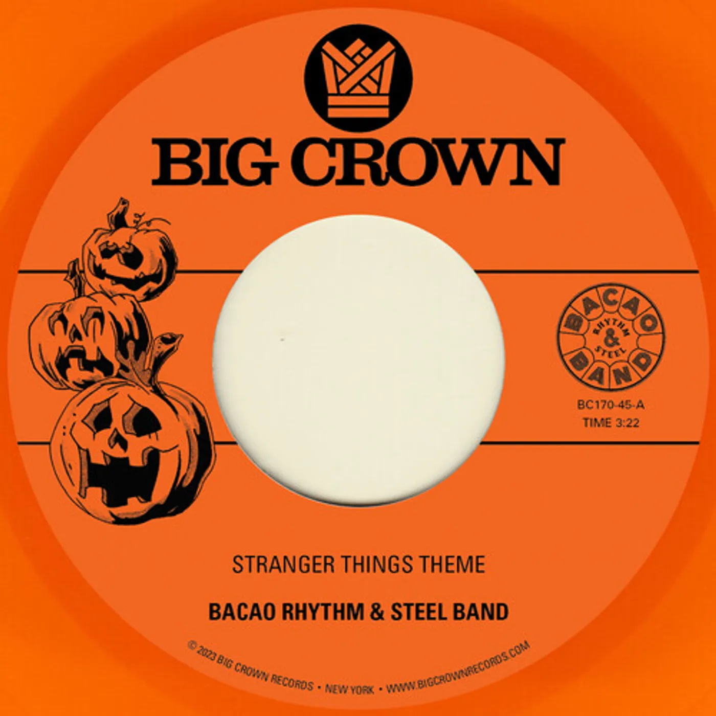 Bacao Rhythm & Steel Band STRANGER THINGS THEME / HALLOWEEN THEME Vinyl Record