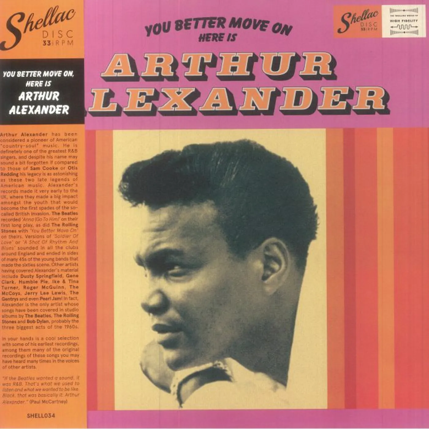 Arthur Alexander YOU BETTER MOVE ON HERE IS Vinyl Record
