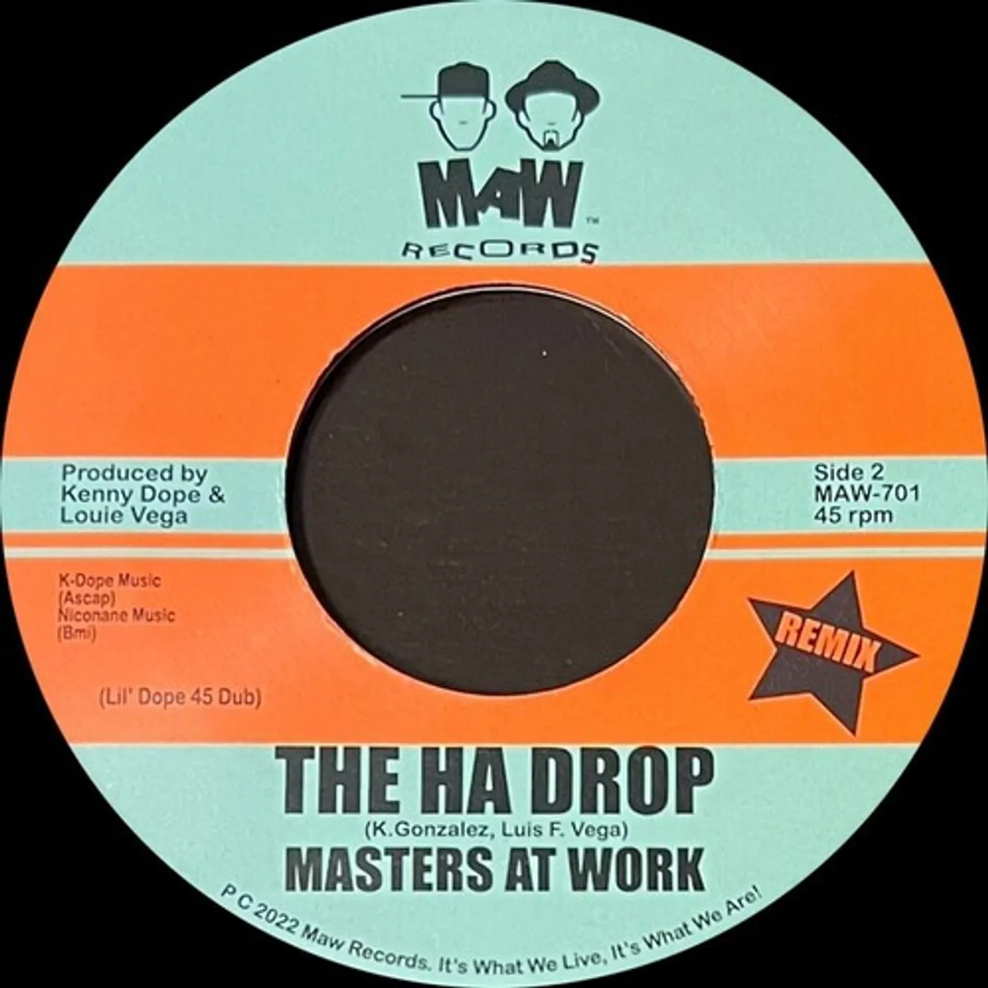 Masters At Work HA DROP (7'' EDITS) Vinyl Record