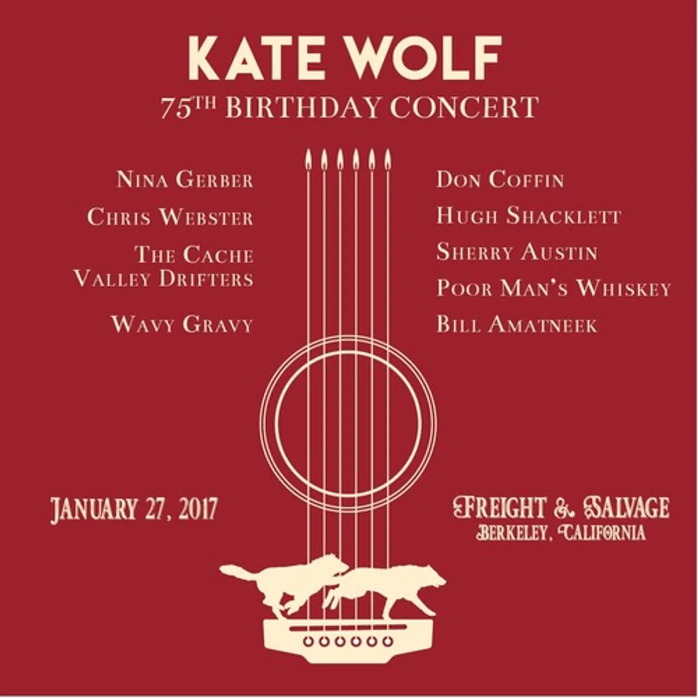 KATE WOLF 75TH BIRTHDAY CONCERT CD