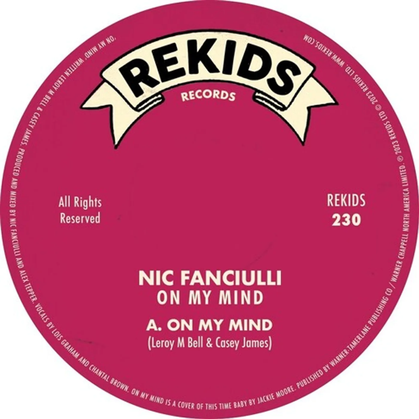 Nic Fanciulli ON MY MIND Vinyl Record