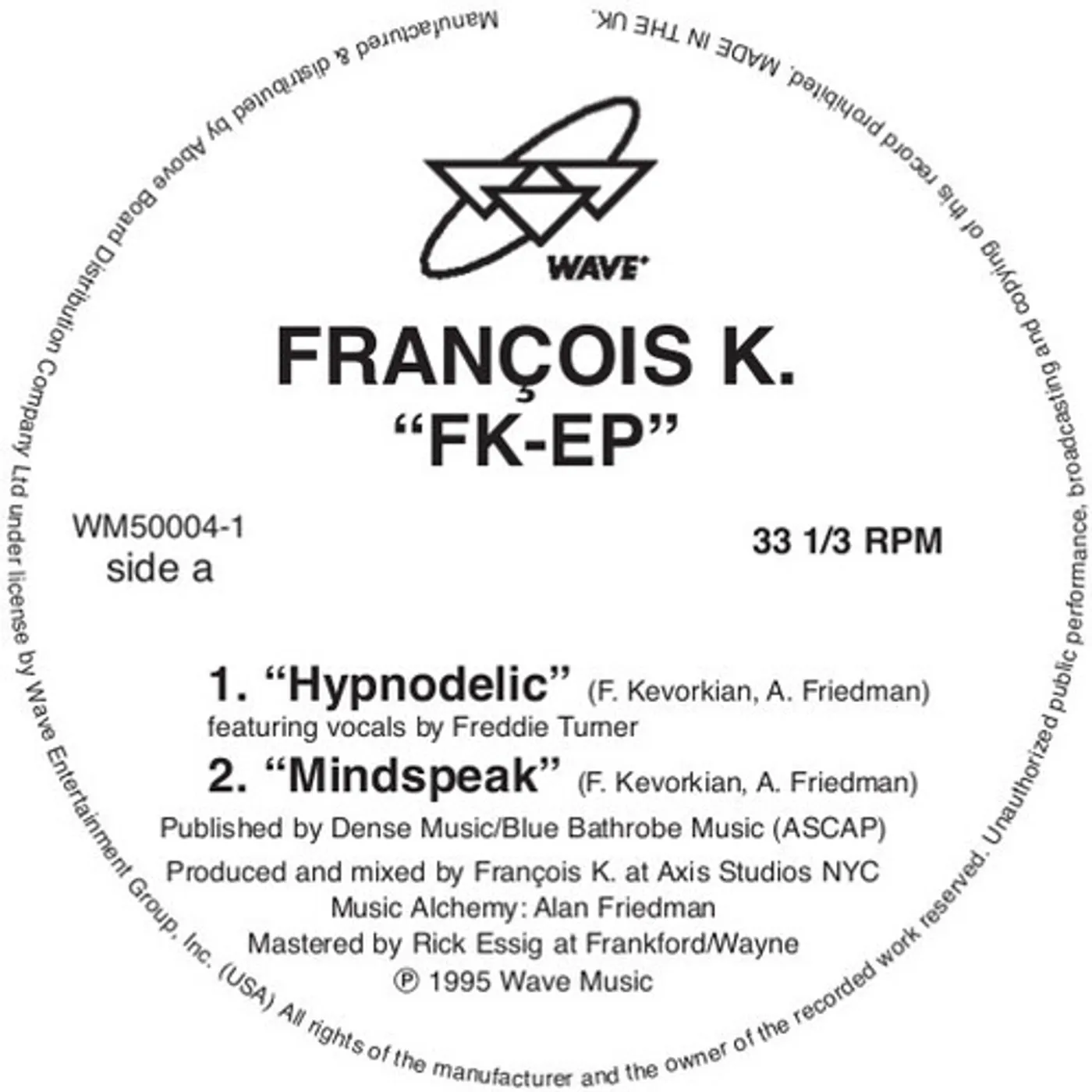 Francois K FK-EP Vinyl Record