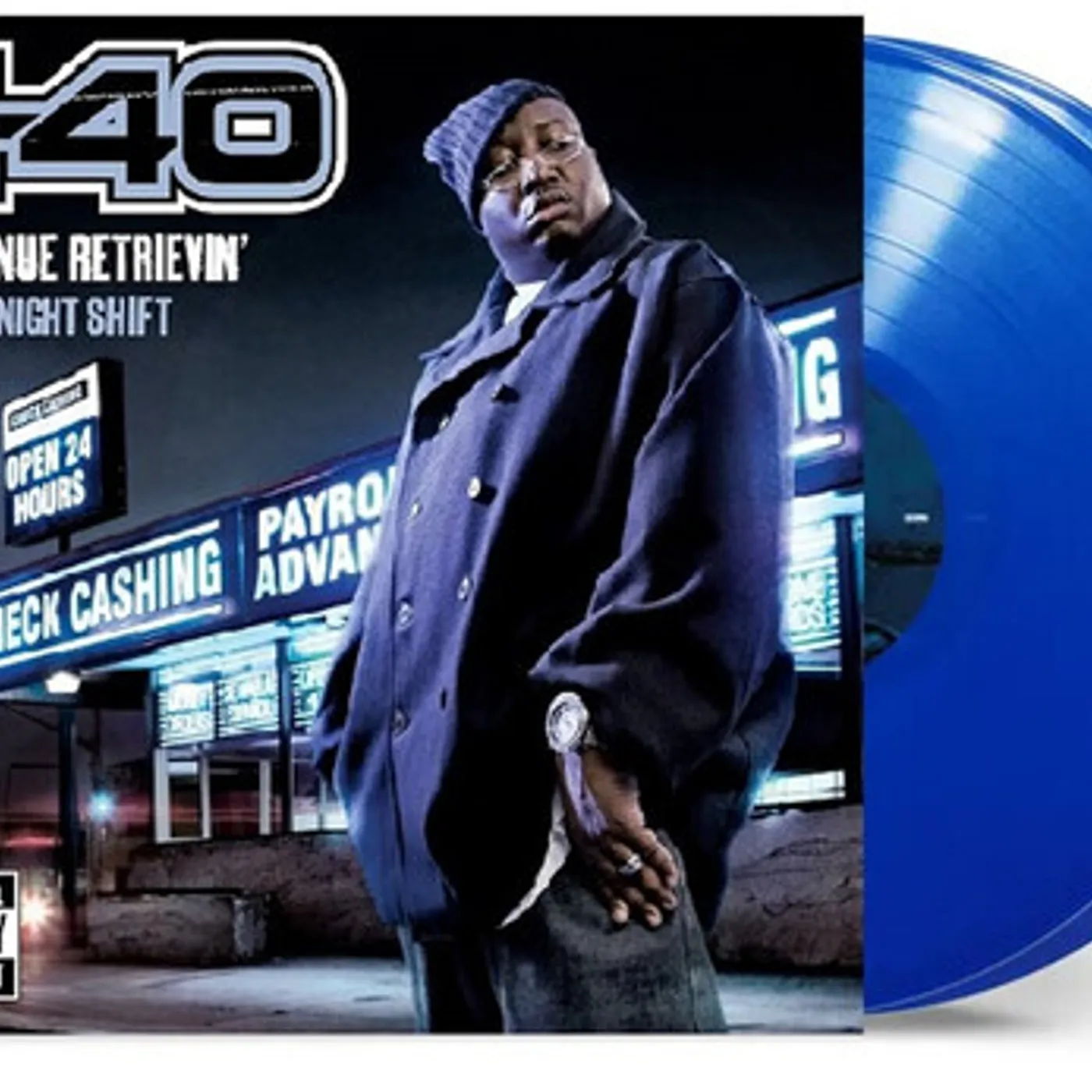 E-40 Revenue Retrievin': Night Shift (Explicit Content/2LP/Blue) Vinyl Record