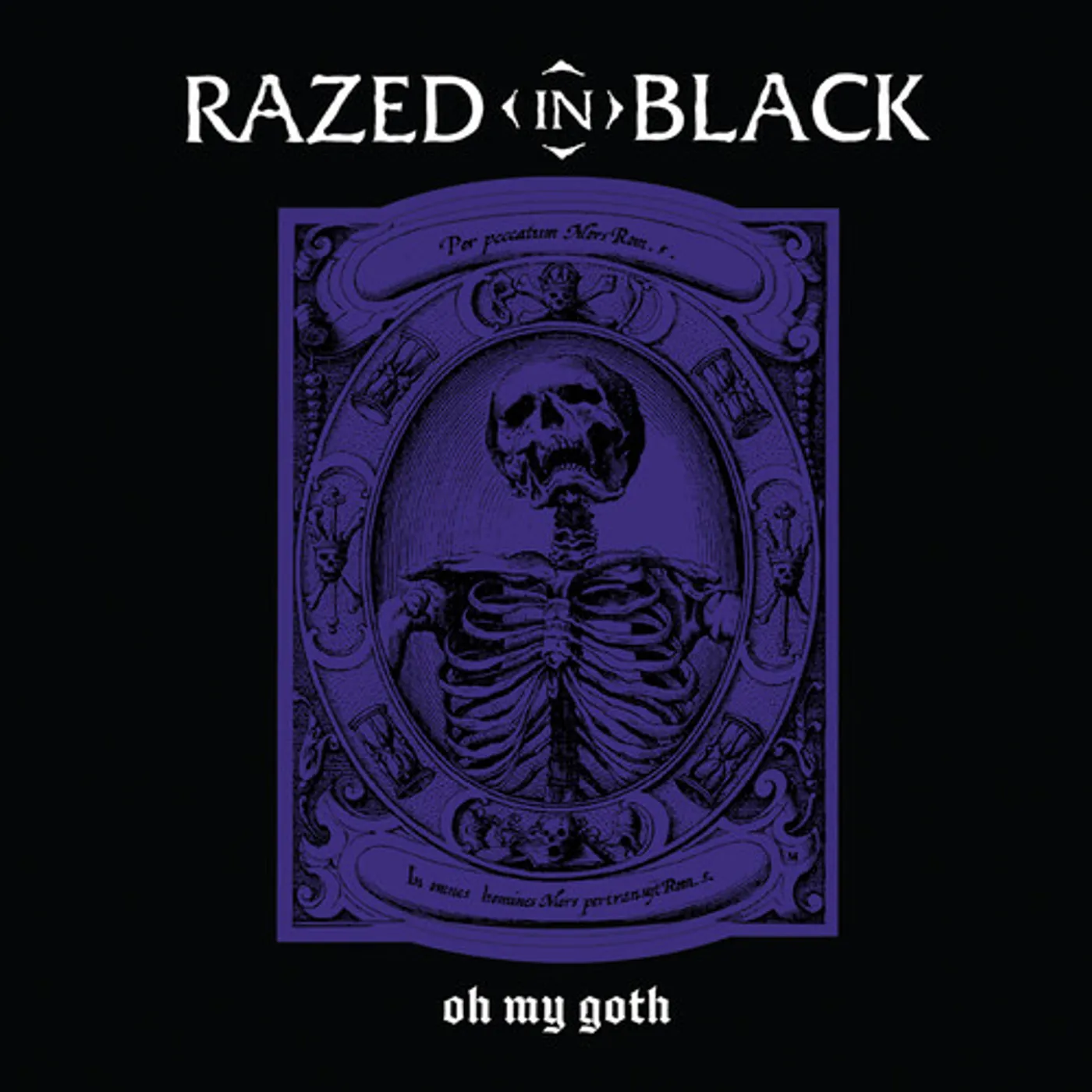 Razed In Black OH MY GOTH - PURPLE BLACK SPLATTER Vinyl Record