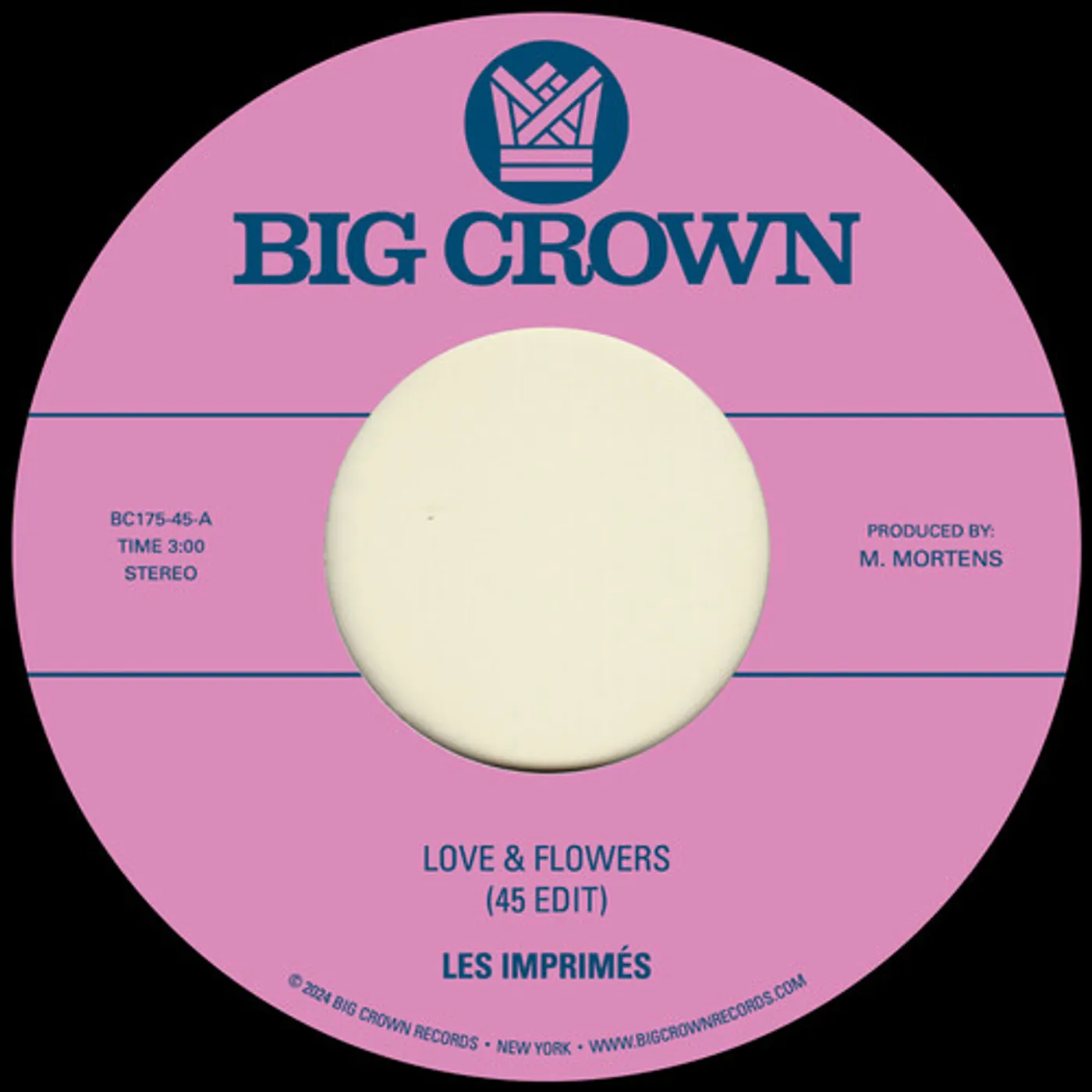 Les Imprimés LOVE & FLOWERS (45 EDIT) / YOU Vinyl Record