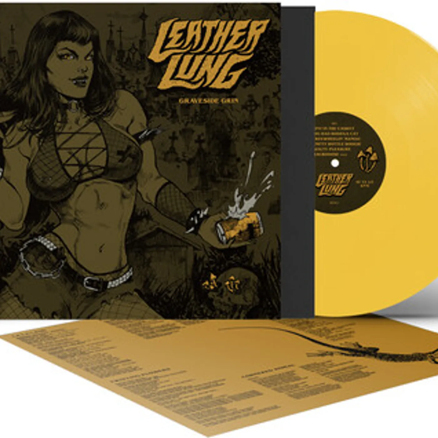 Leather Lung GRAVESIDE GRIN - SOLD YELLOW Vinyl Record