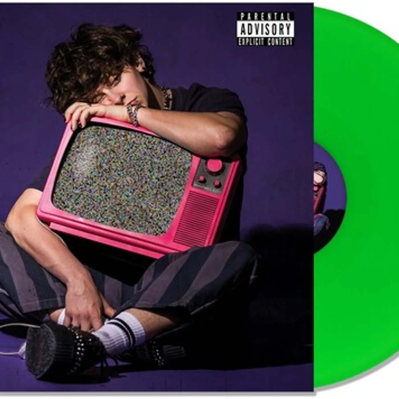 NOAHFINNCE GROWING UP ON THE INTERNET - NEON GREEN Vinyl Record - Colored Vinyl