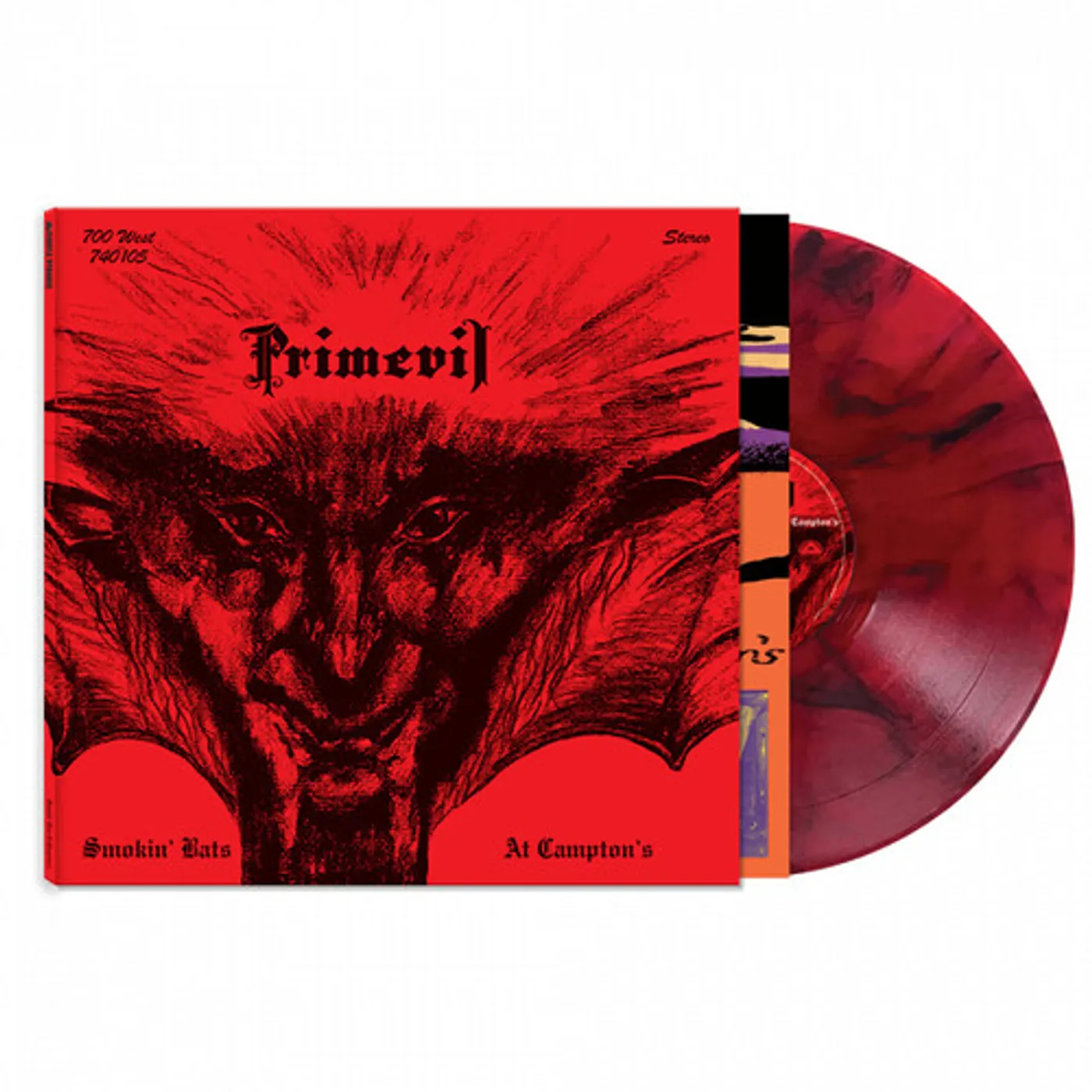 Primevil SMOKIN' BATS AT CAMPTON'S - RED MARBLE Vinyl Record