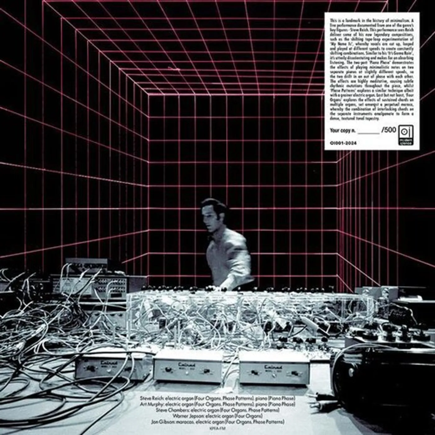 Steve Reich Live At Berkeley University Museum July 11Th 1970 Vinyl Record