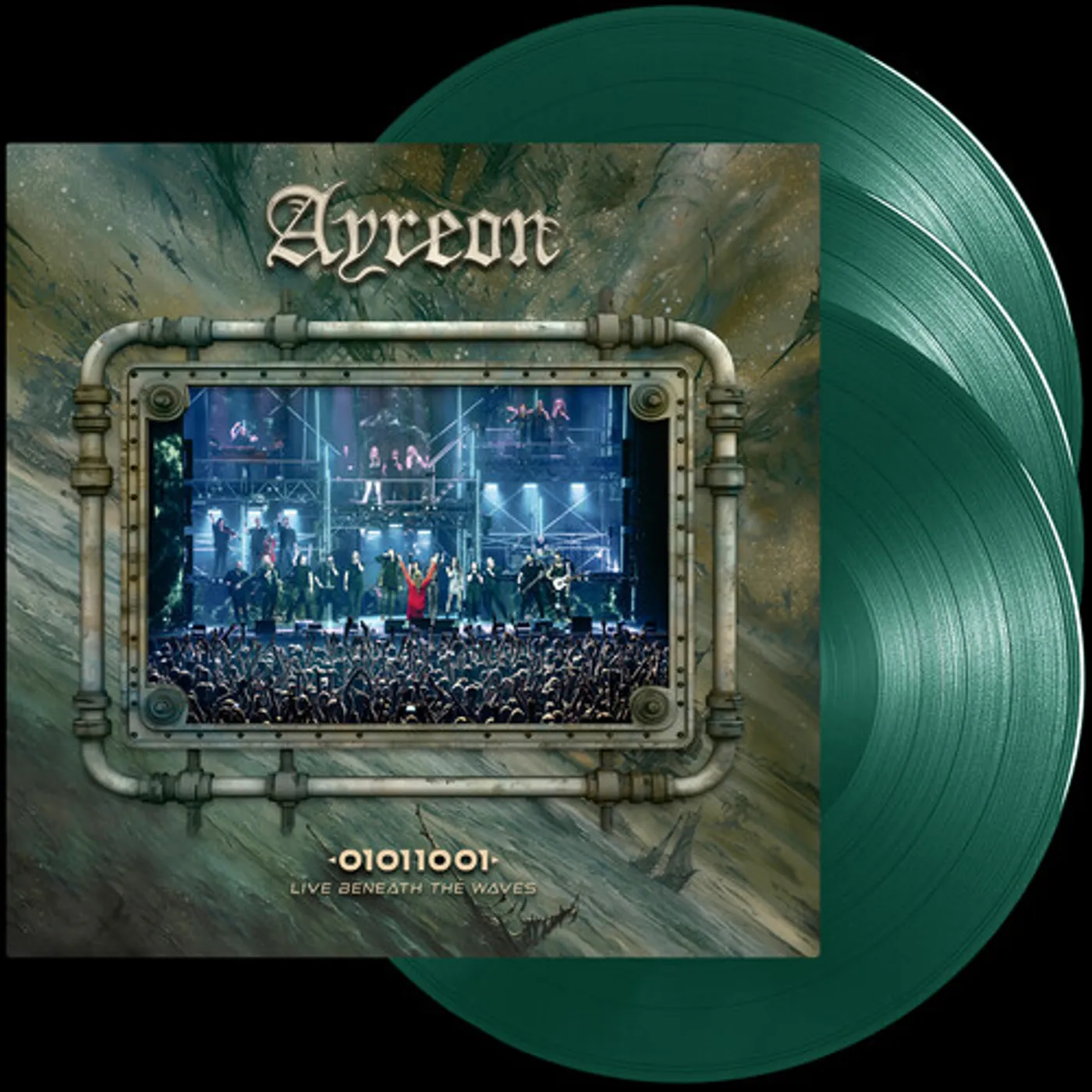 Ayreon 01011001 - LIVE BENEATH THE WAVES - GREEN Vinyl Record