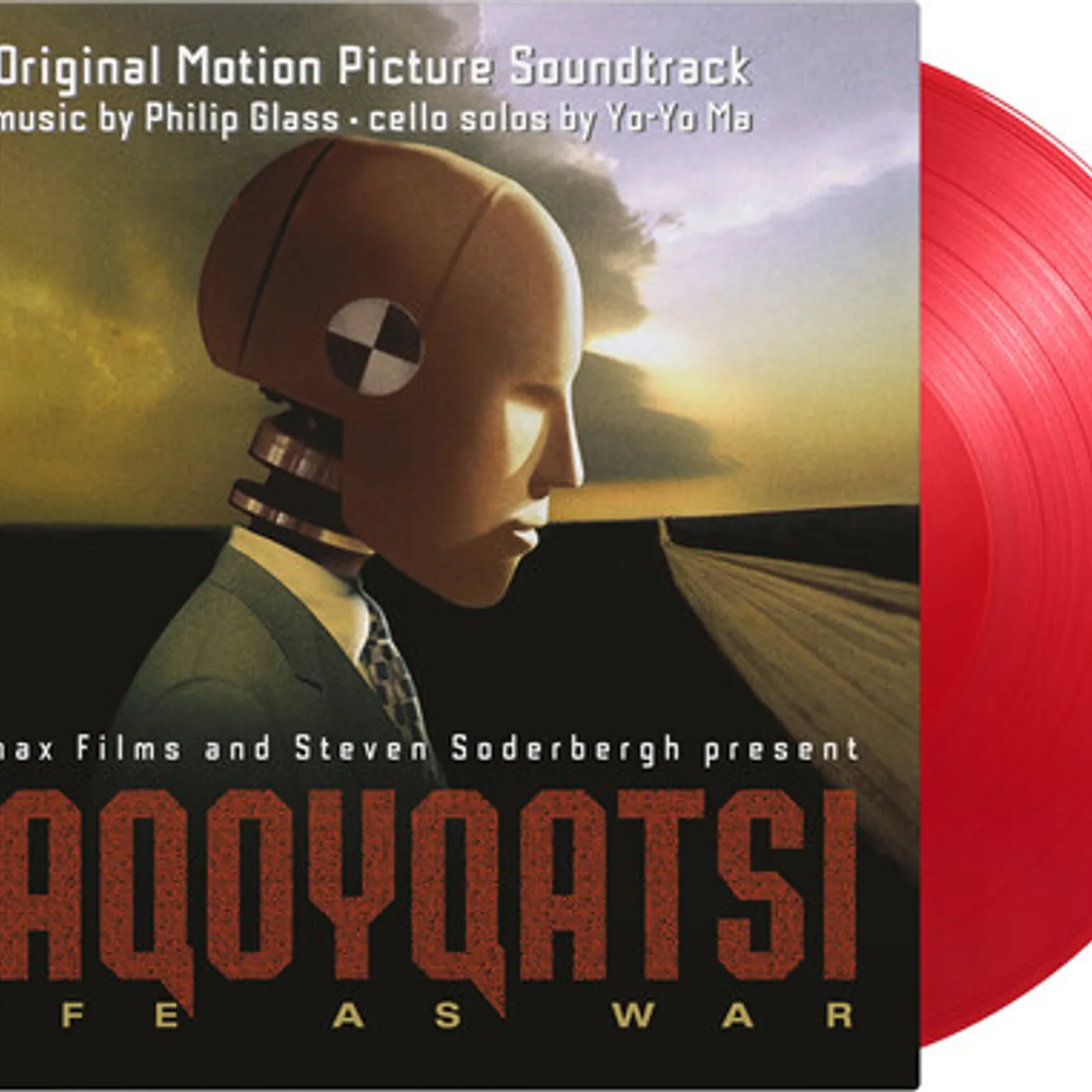 Philip Glass Naqoyqatsi: Life As War (Red/Limited Edition/180 Gram) Vinyl Record