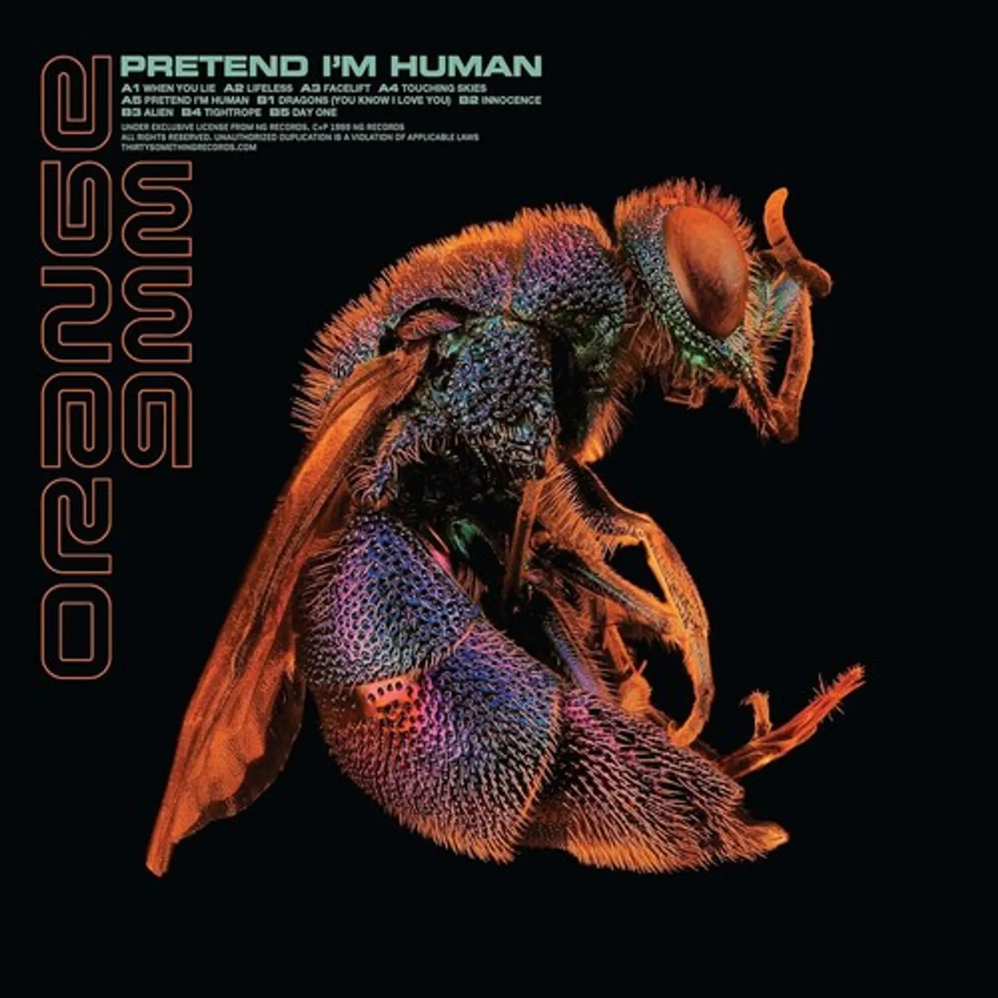 Orange 9mm PRETEND I'M HUMAN Vinyl Record