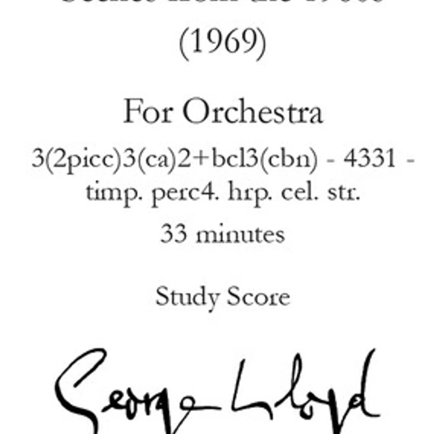 George Lloyd CHARADE - STUDY SCORE CD