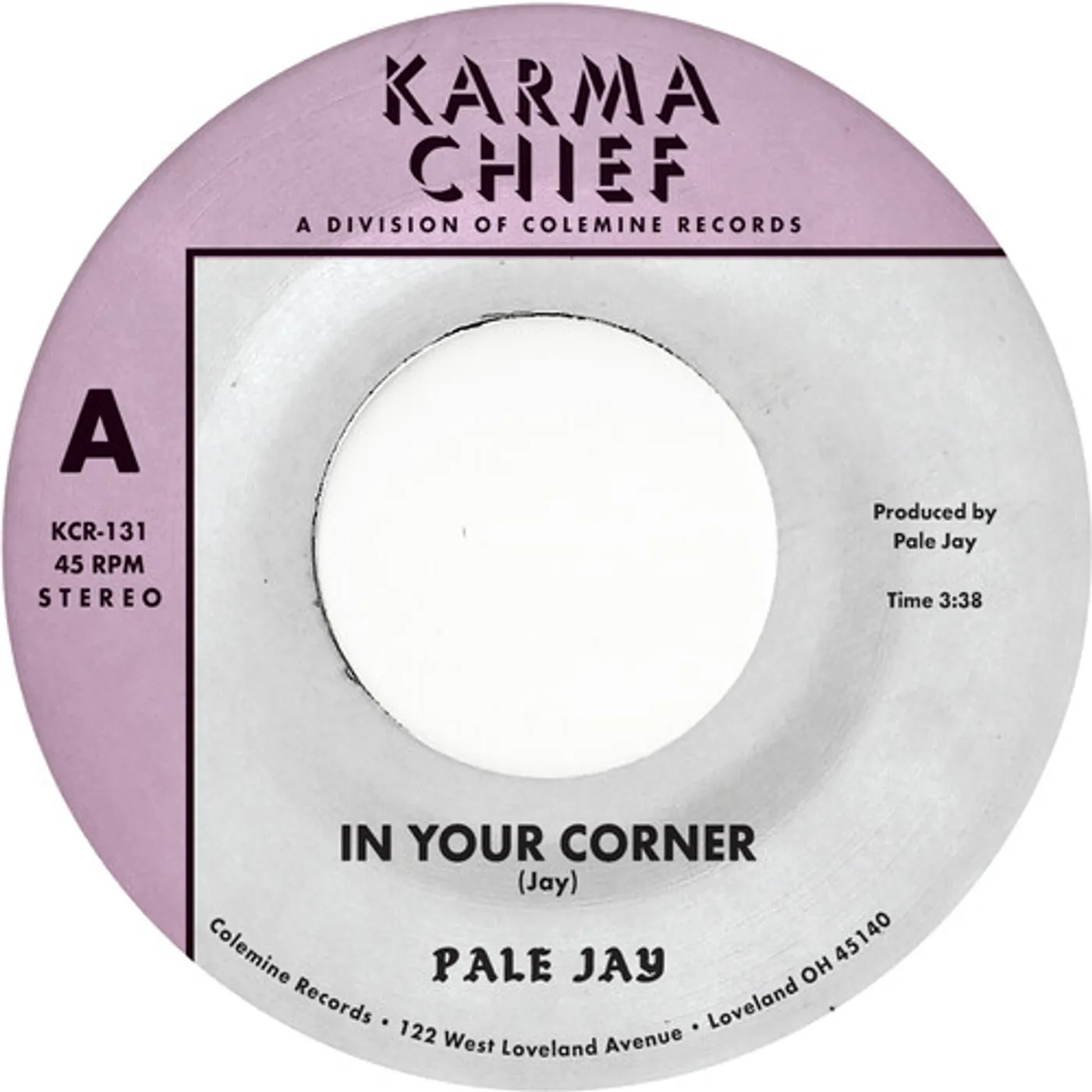 Pale Jay In Your Corner B/W Bewilderment 7" Vinyl Record