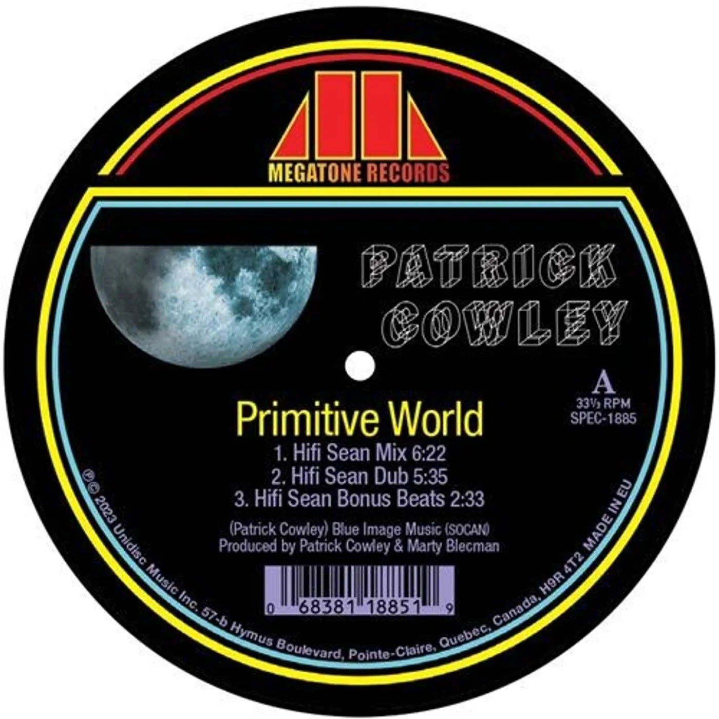 Patrick Cowley PRIMITIVE WORLD (HIFI SEAN REMIXES) Vinyl Record