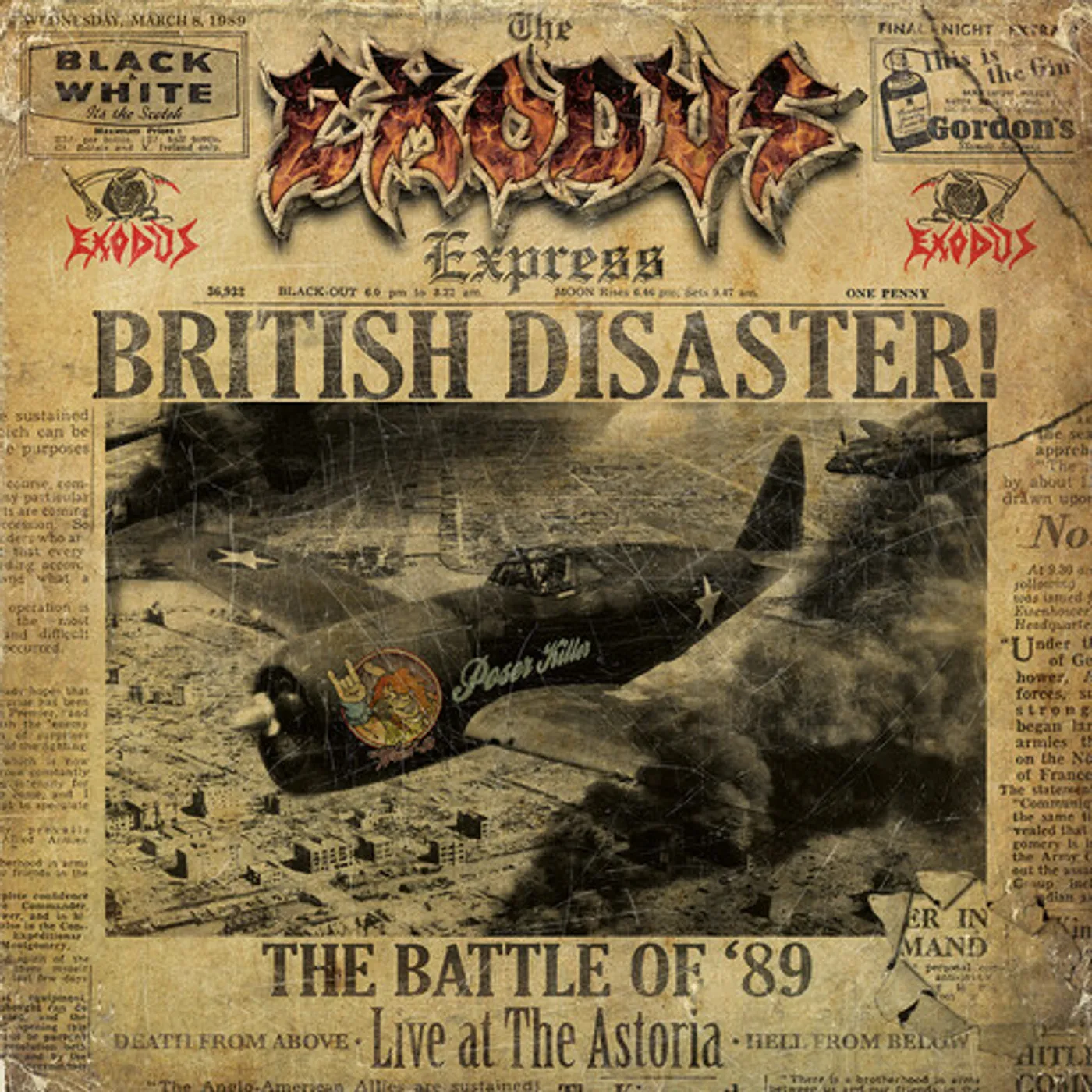 Exodus British Disaster: Battle Of 89 Live At The Astoria (2LP/Gold) Vinyl Record