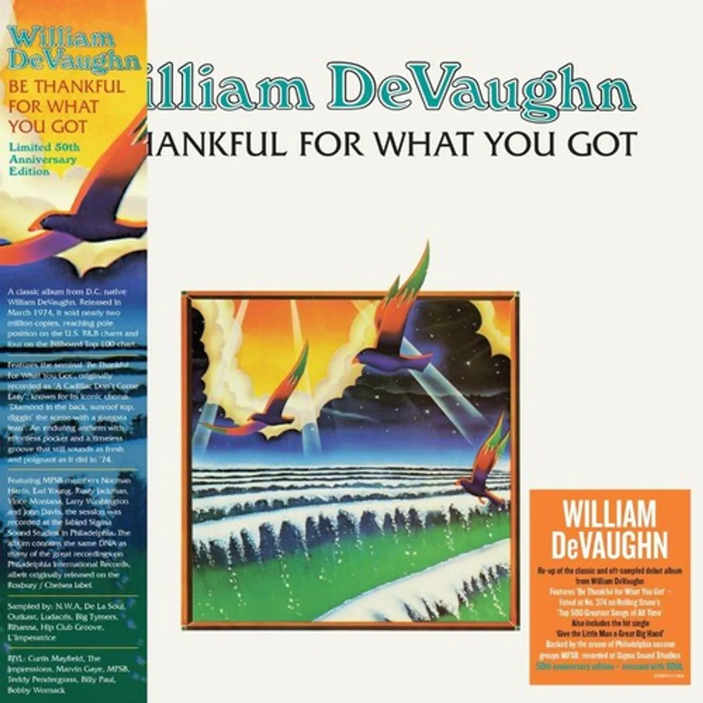 William DeVaughn Be Thankful For What You Got: 50th Anniversary Vinyl Record