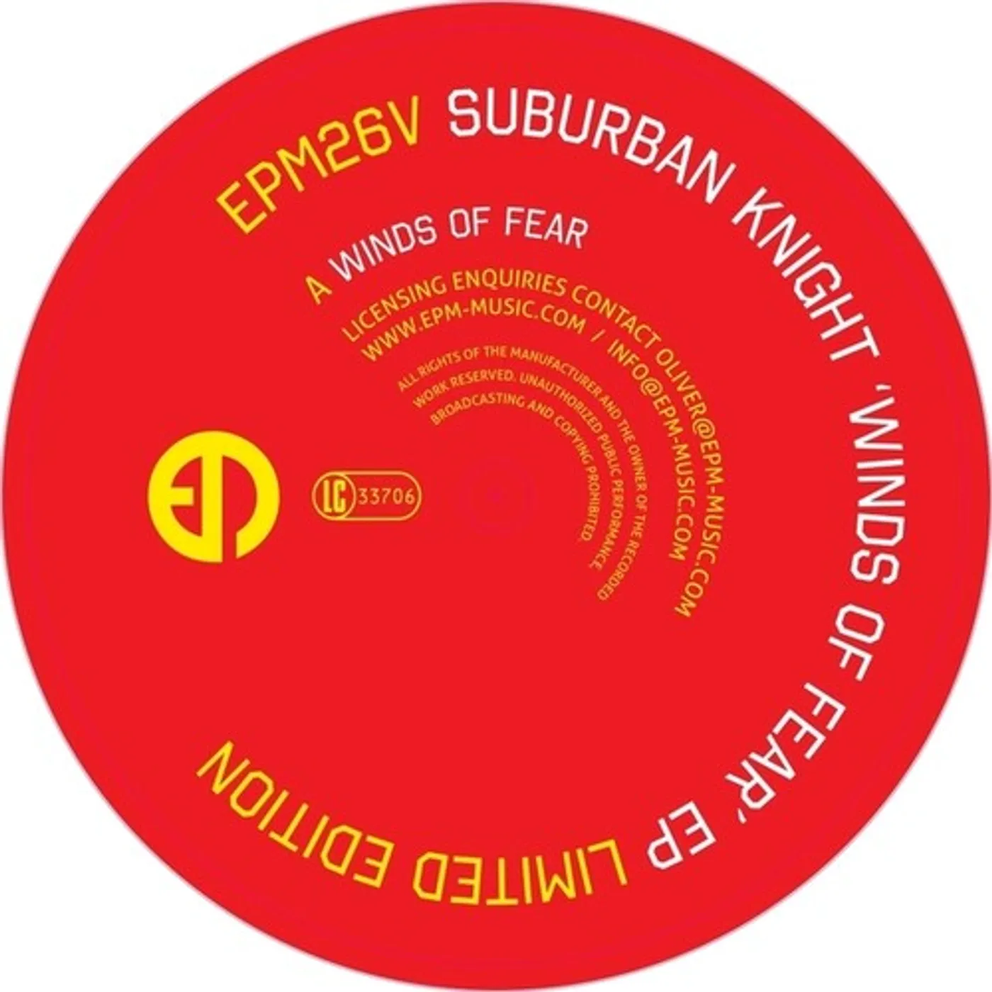 Suburban Knight WINDS OF FEAR EP Vinyl Record