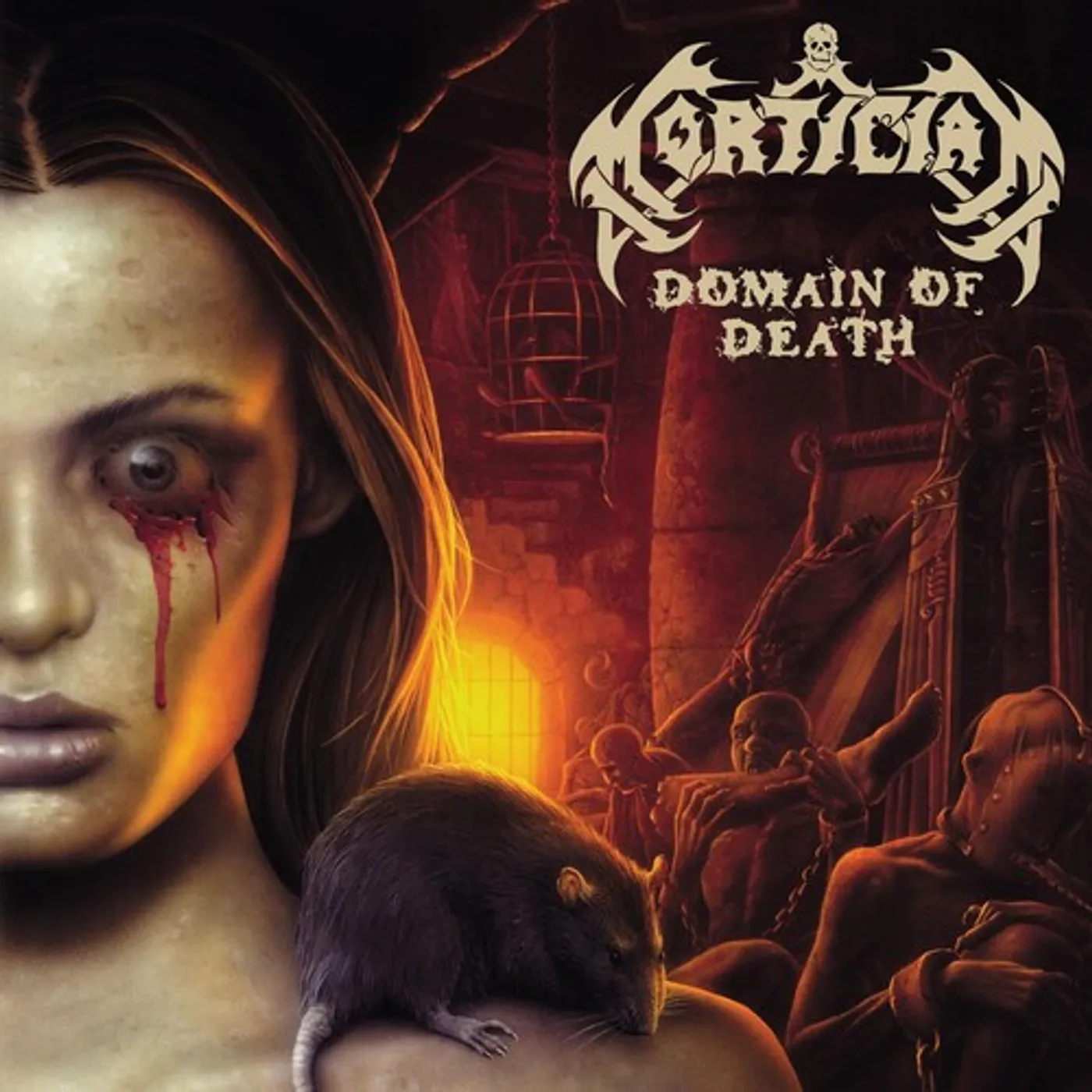 Mortician Domain Of Death (Orange) Vinyl Record