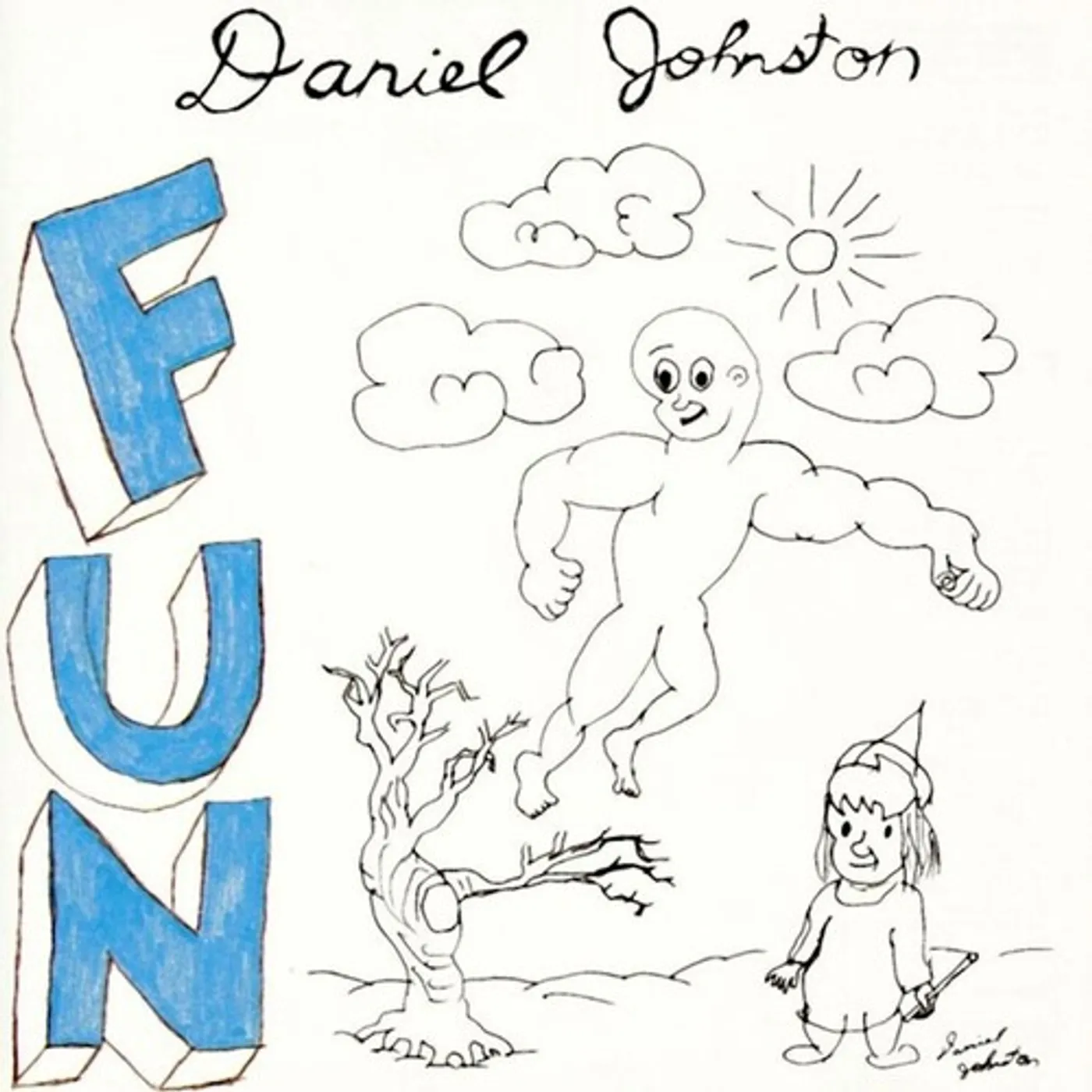 Daniel Johnston FUN - AQUA Vinyl Record
