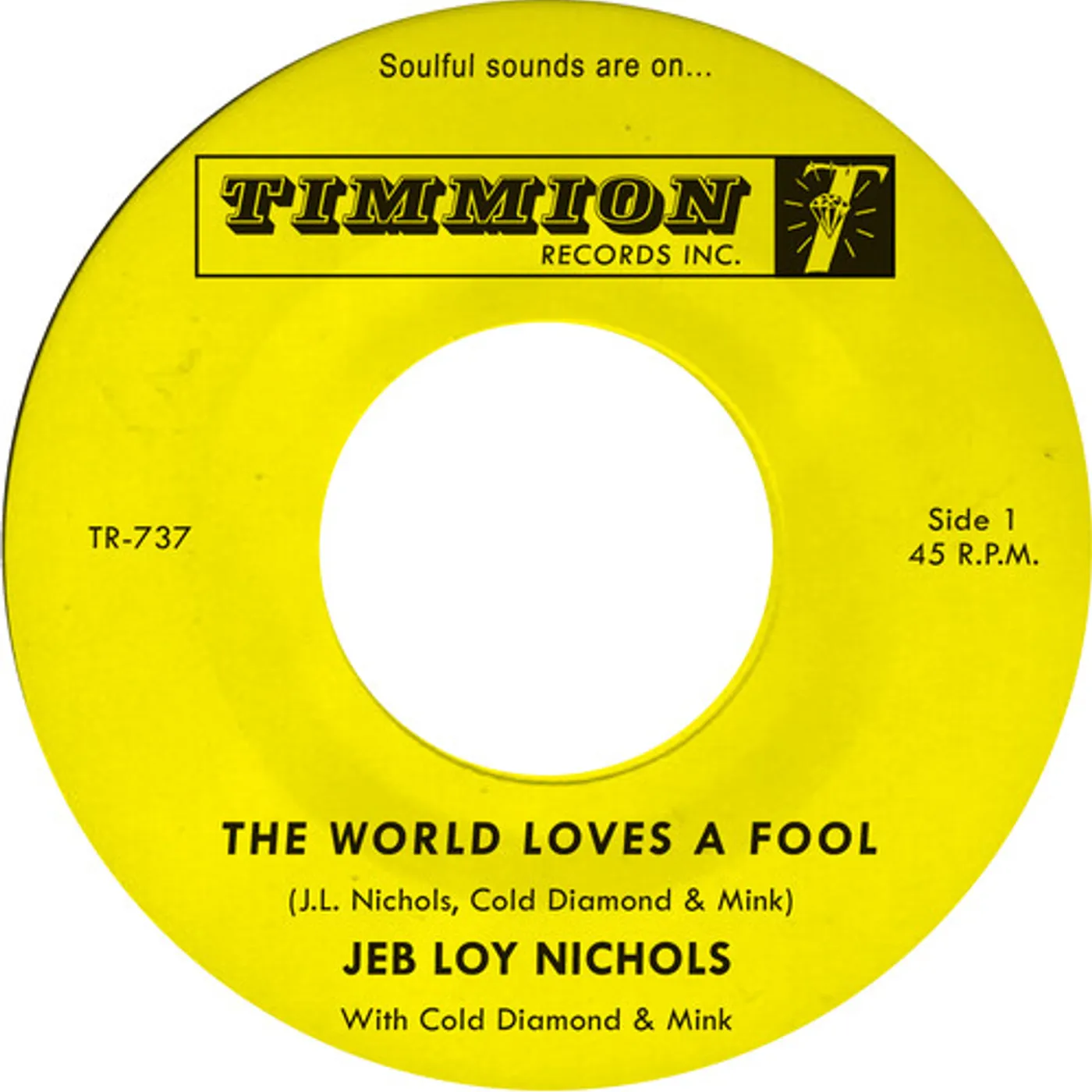 Jeb Loy Nichols / Cold Diamond & Mink World Loves A Fool/Not There Yet (7") Vinyl Record