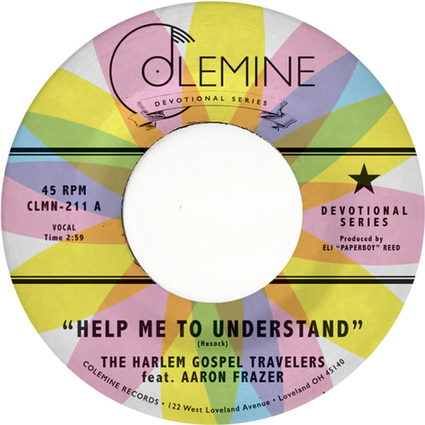 Aaron Frazer Help Me To Understand B/W Look Up (7" Single/Blue) Vinyl Record