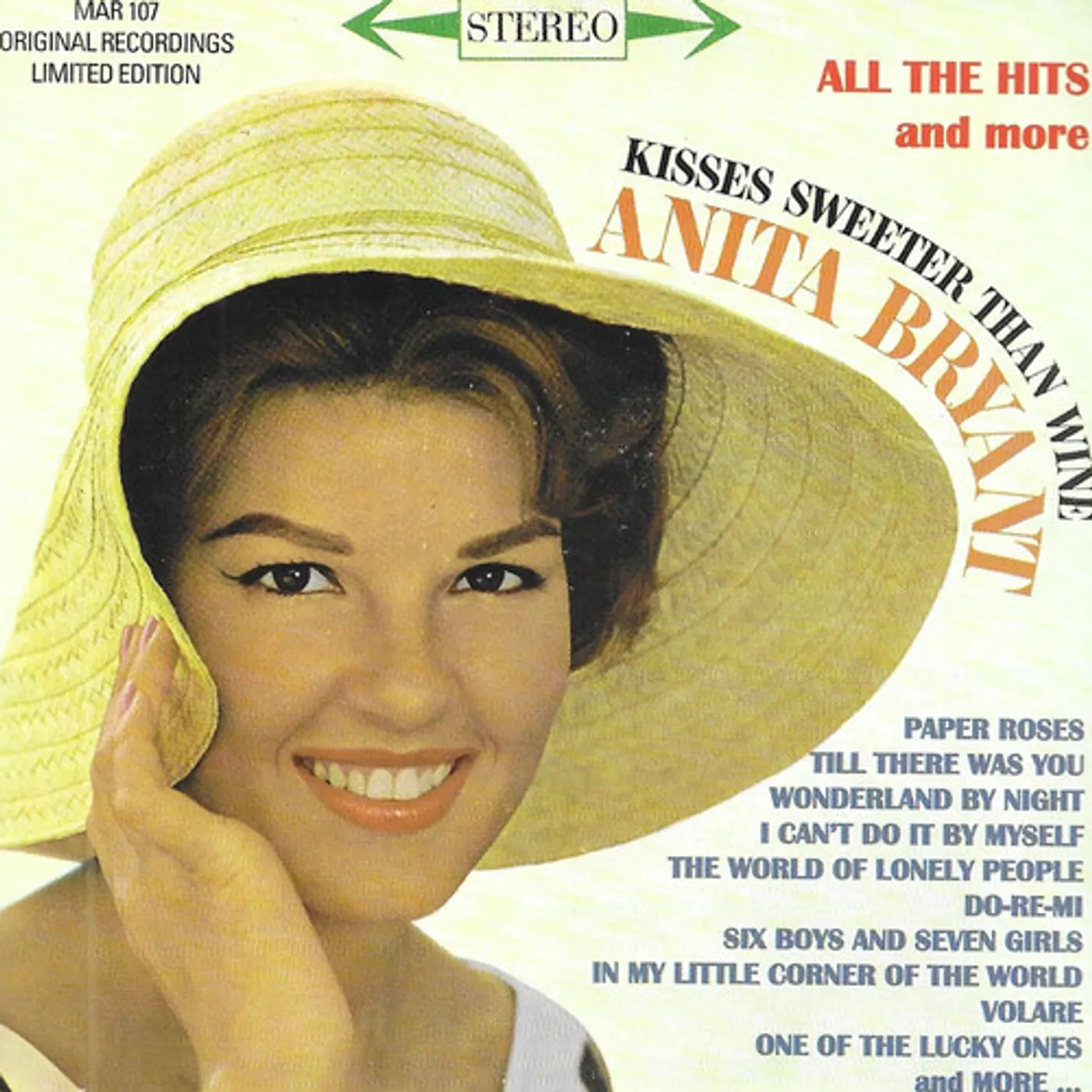 Anita Bryant KISSES SWEETER THAN WINE: ALL THE HITS & MORE CD