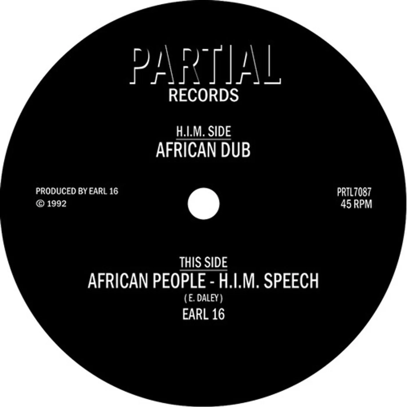 Earl 16 AFRICAN PEOPLE - HIM SPEECH Vinyl Record