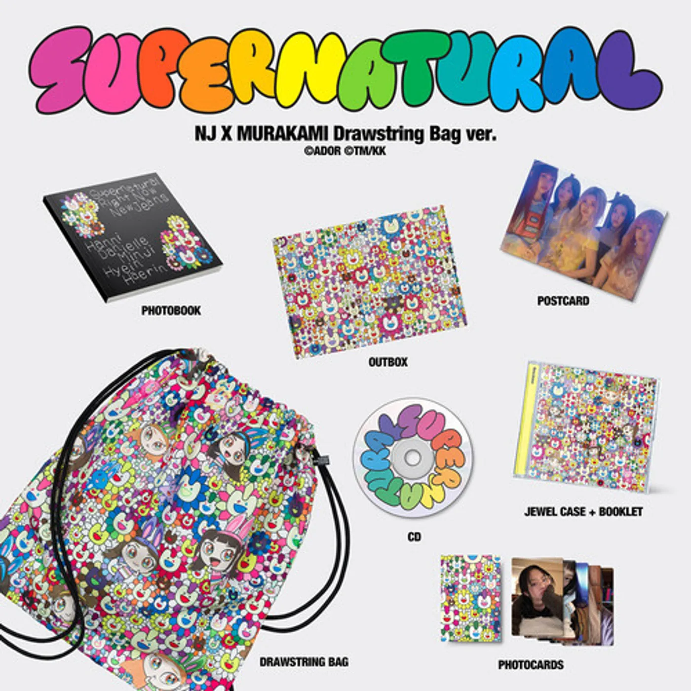 NEWJEANS 'SUPERNATURAL' NJ X MURAKAMI (DRAWSTRING) CD