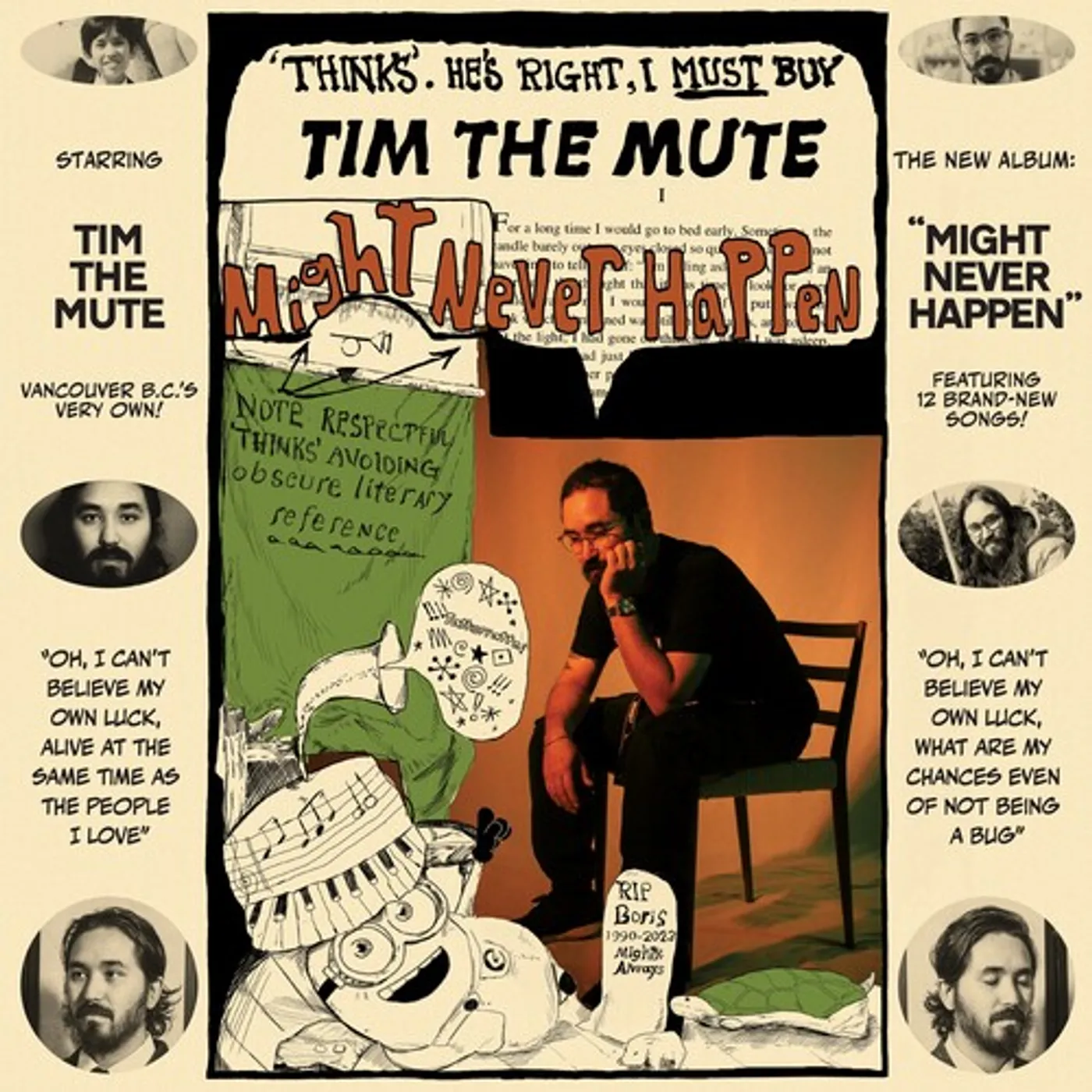 Tim The Mute MIGHT NEVER HAPPEN Vinyl Record