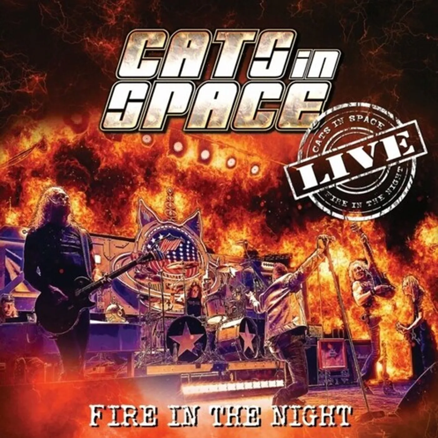 Cats in Space FIRE IN THE NIGHT: LIVE - RED VINYL Vinyl Record