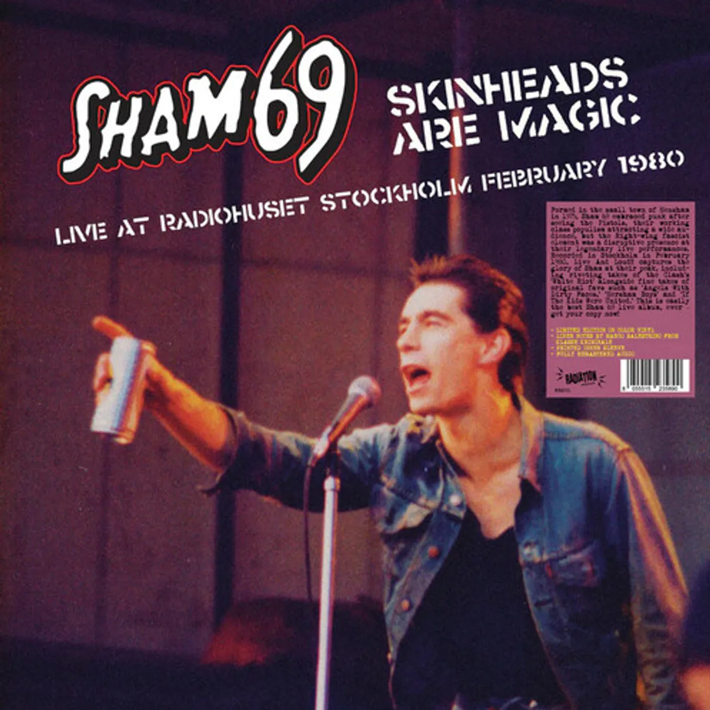 Sham 69 Skinheads Are Magic: Live In Stockholm 02/02/1980 (Red Marble) Vinyl Record