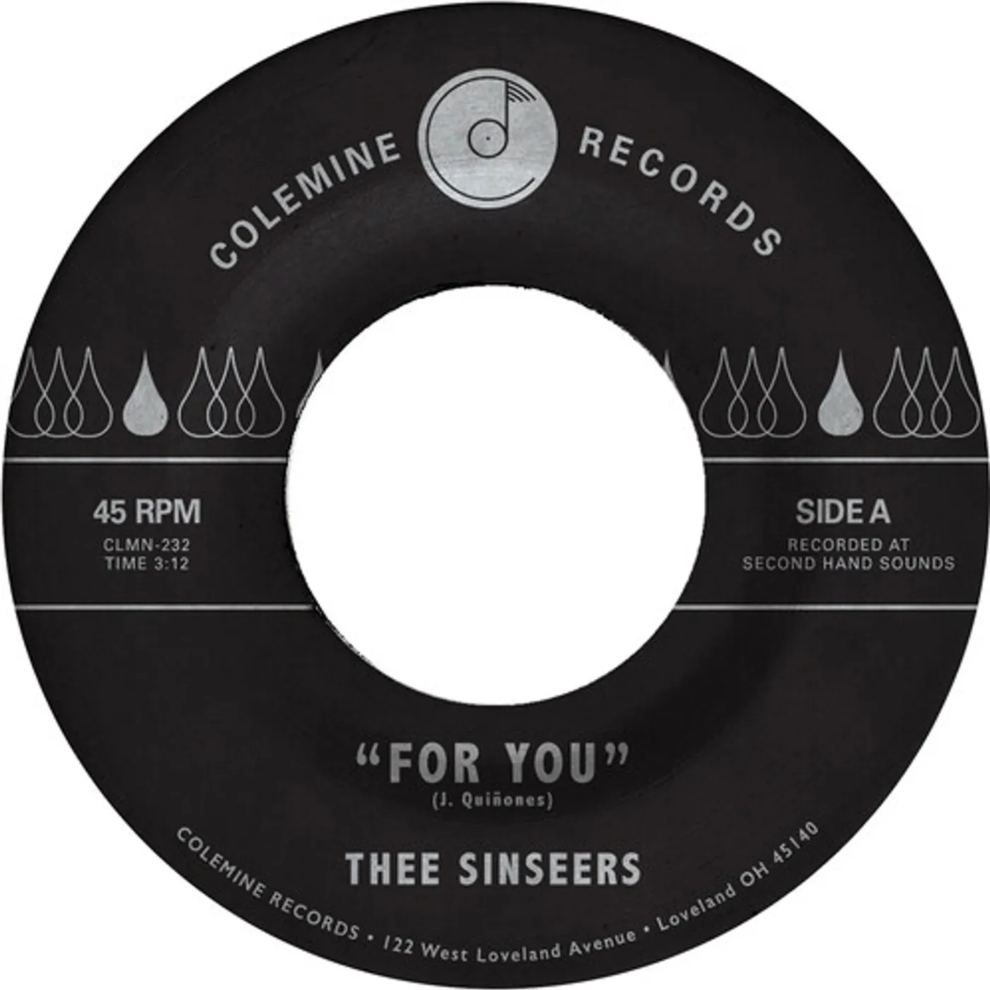 Thee Sinseers FOR YOU / SI LLORARAS Vinyl Record