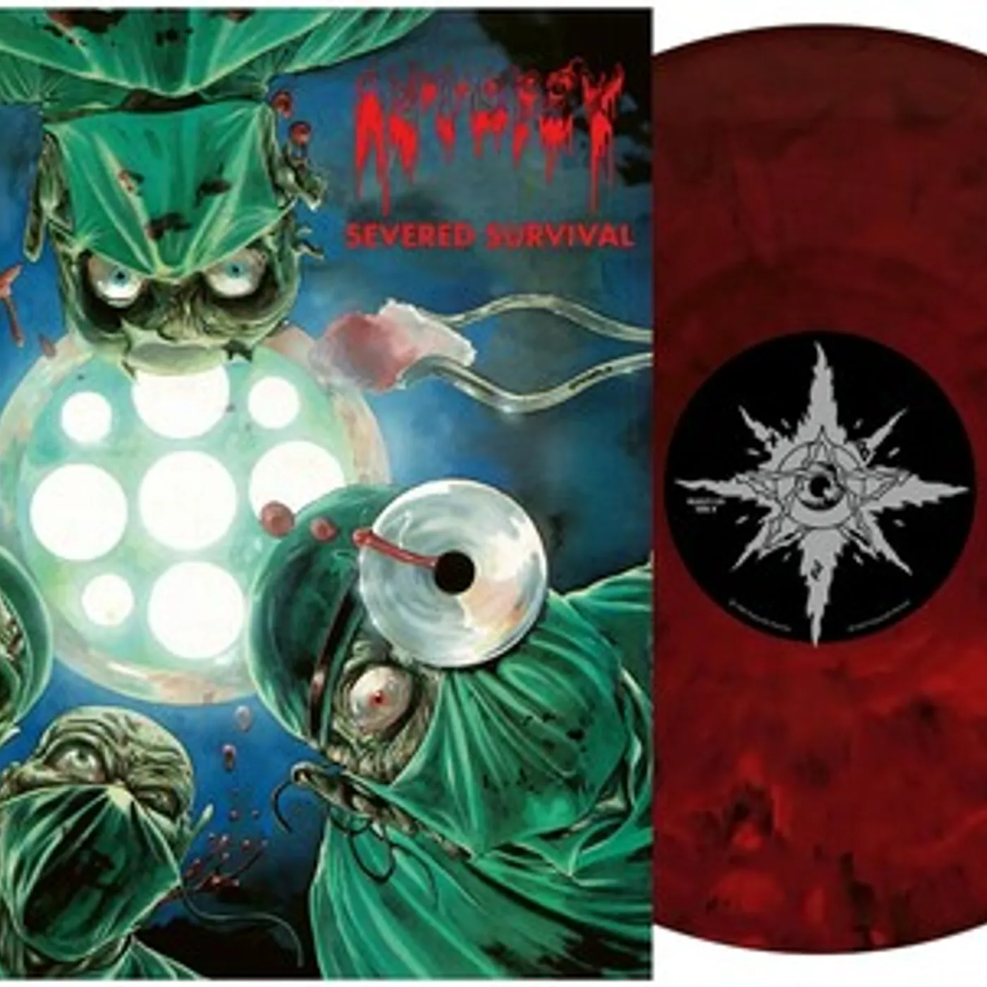 Autopsy Severed Survival: 35Th Anniversary (Green Sleeve/140gm/Red & Black Marble) Vinyl Record