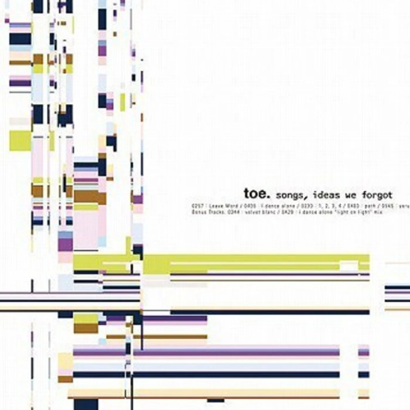 toe SONGS IDEAS WE FORGO CD