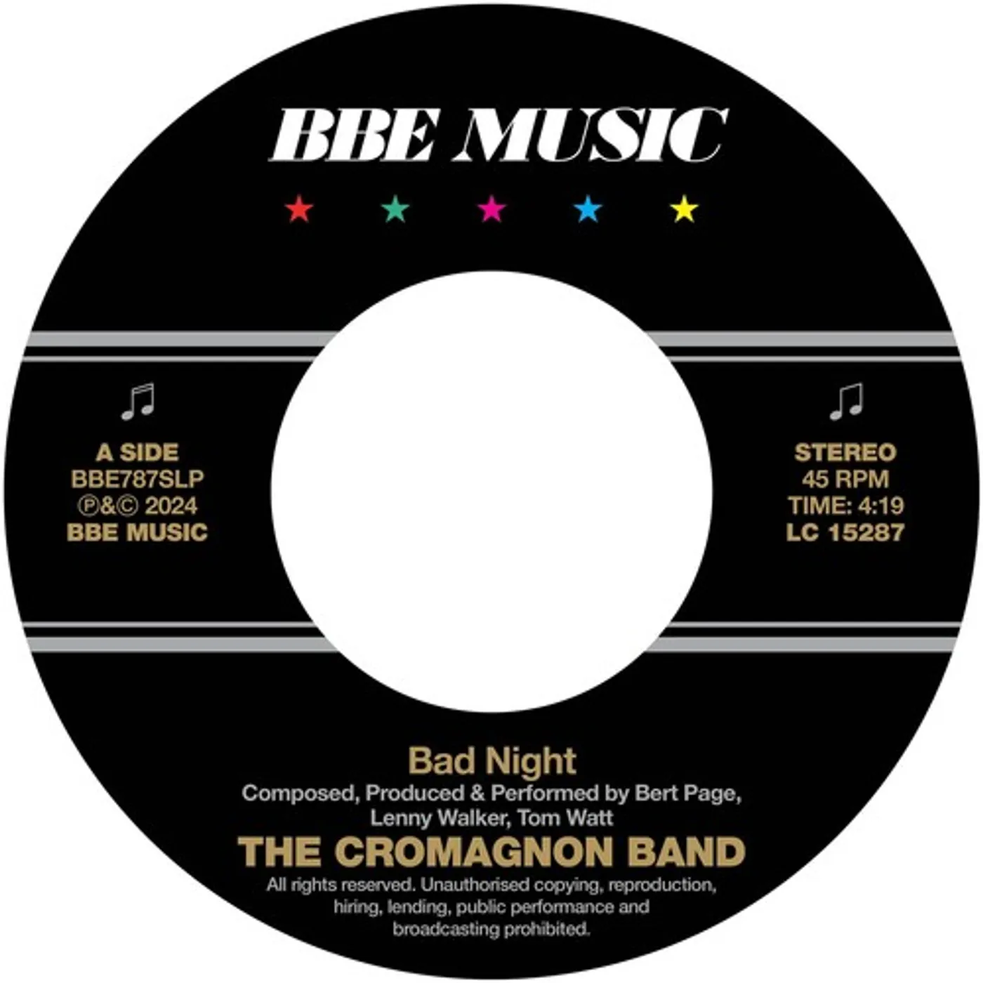 The Cromagnon Band Bad Night / Quadrant (7") Vinyl Record